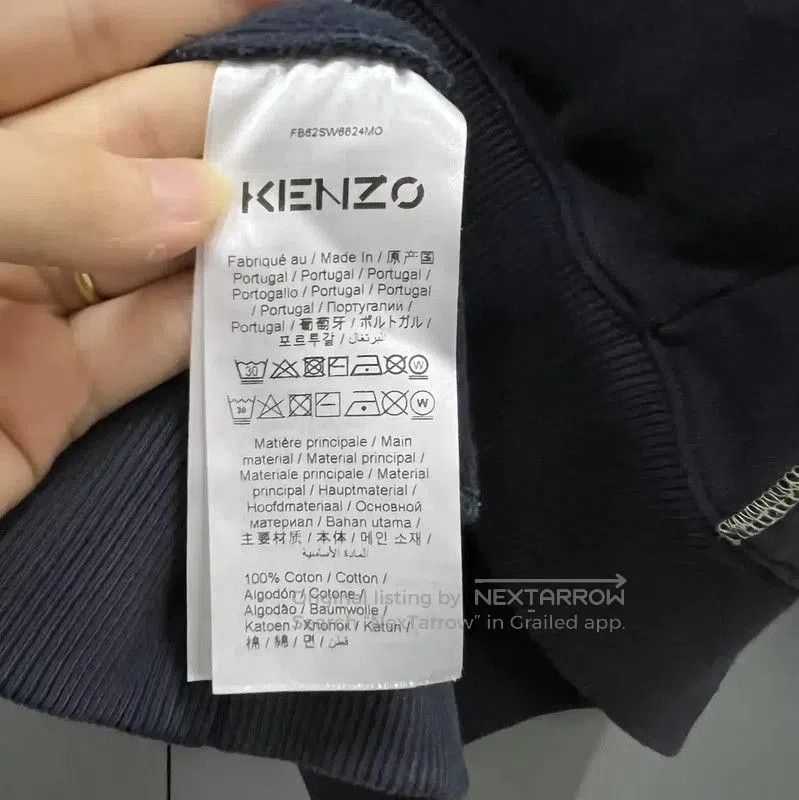 Kenzo KENZO Navy Cotton Women's Cropped Long Sleeve Hoodie . Size S / US 4 / IT 40 - 3 Thumbnail