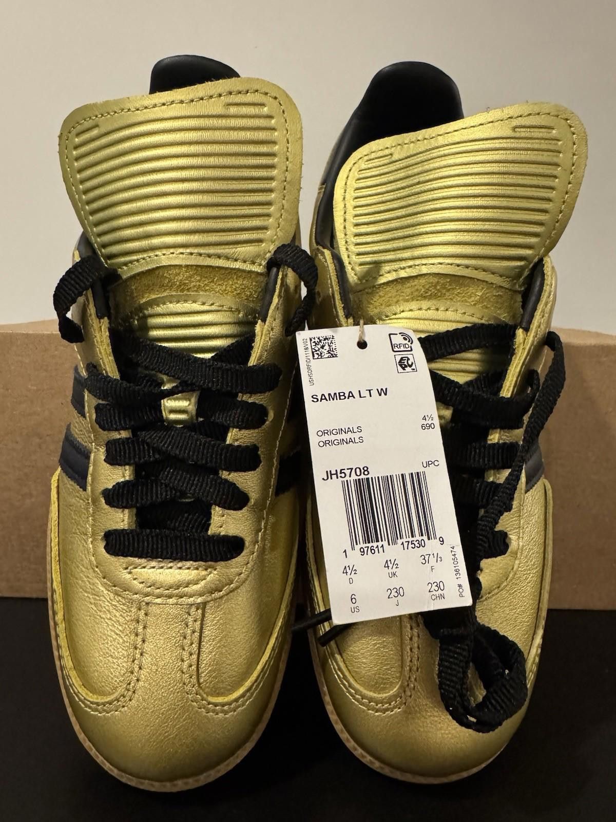 Adidas Size 6 - Adidas Samba LT Gold Metallic Black Gum W Size US 6 / IT 36 - 5 Thumbnail