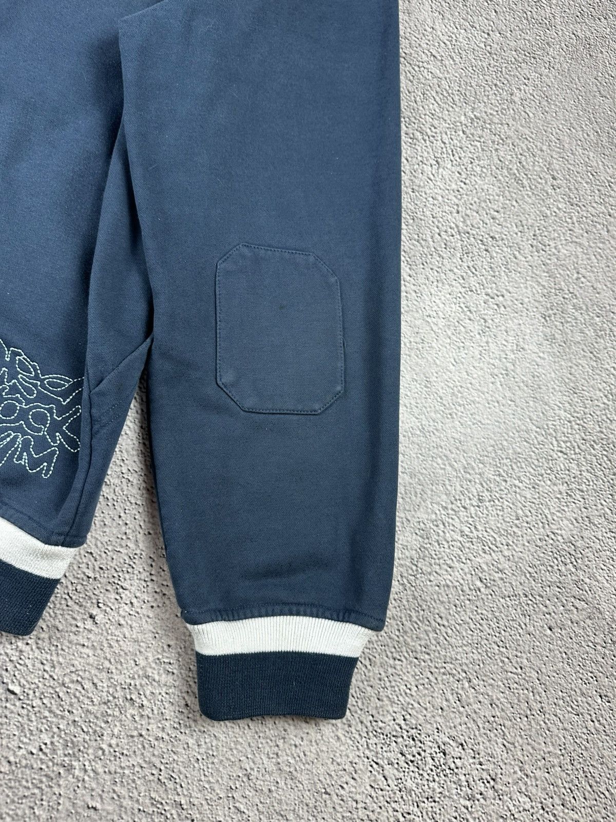 Japanese Brand BPMW Denim Graffiti Sweatshirt Navy Vintage Y2K Faded SK8 Size US XL / EU 56 / 4 - 15 Thumbnail