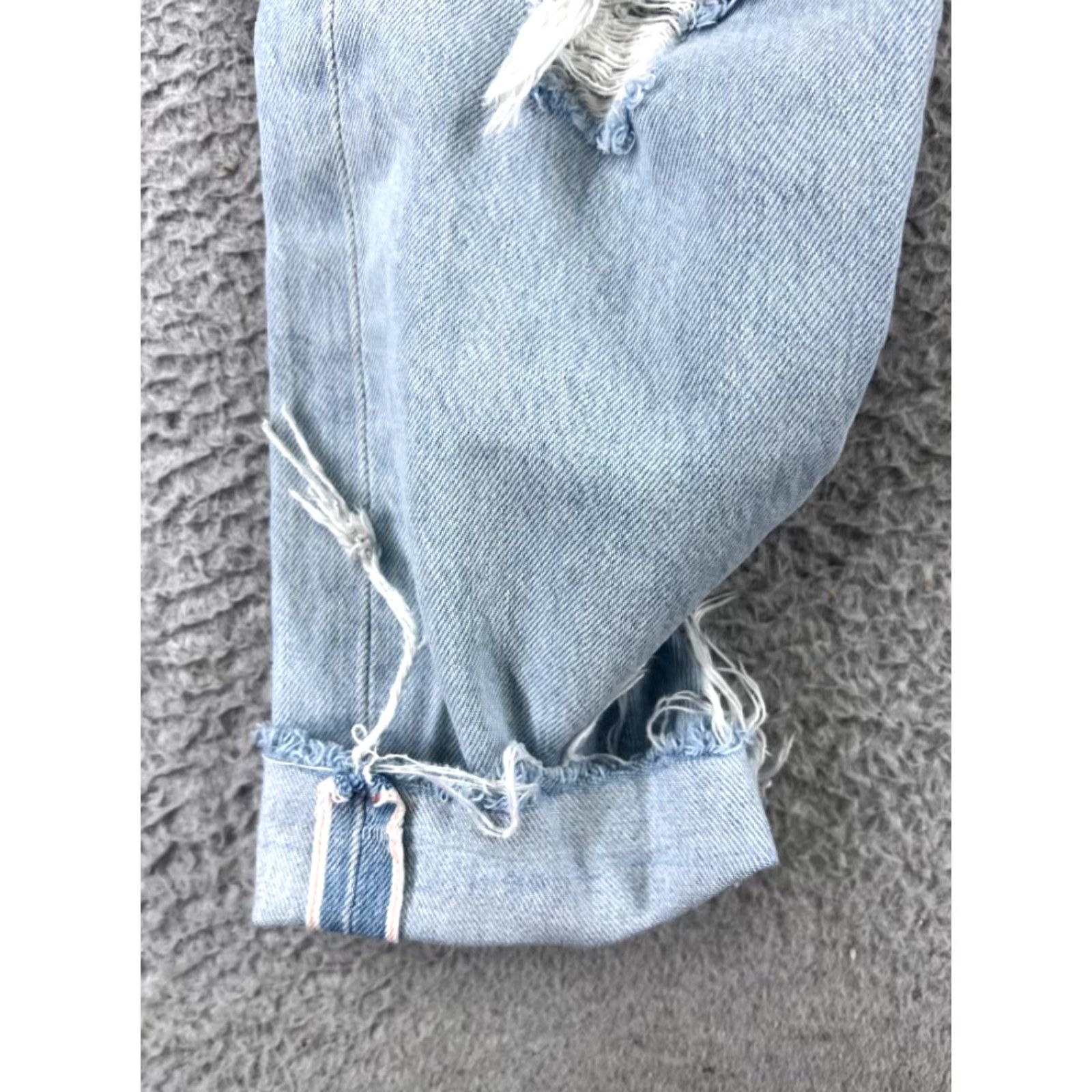 Levi's Levis Jeans Womens 501 Regular 26 White Denim Button 5-Pocket Distressed Stretch Vintage No Size 26" / US 2 / IT 38 - 7 Thumbnail