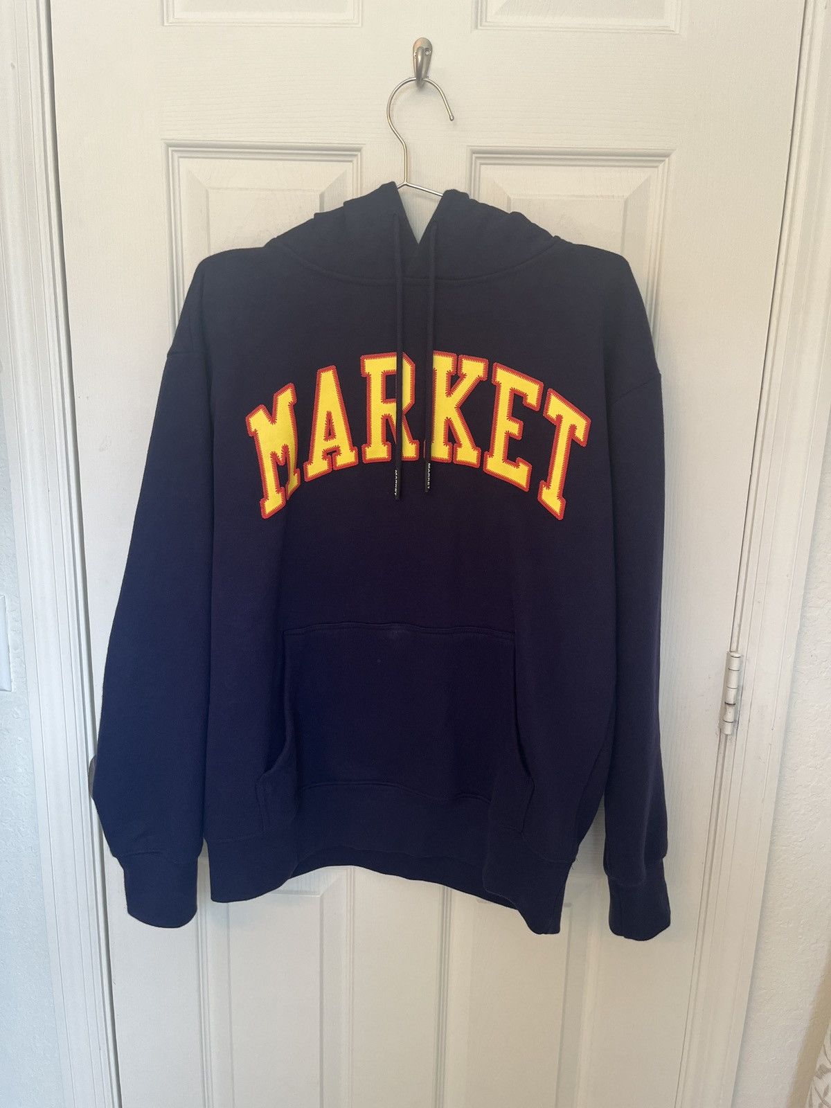 Market Market puff print navy blue hoodie Size US M / EU 48-50 / 2 - 1 Thumbnail