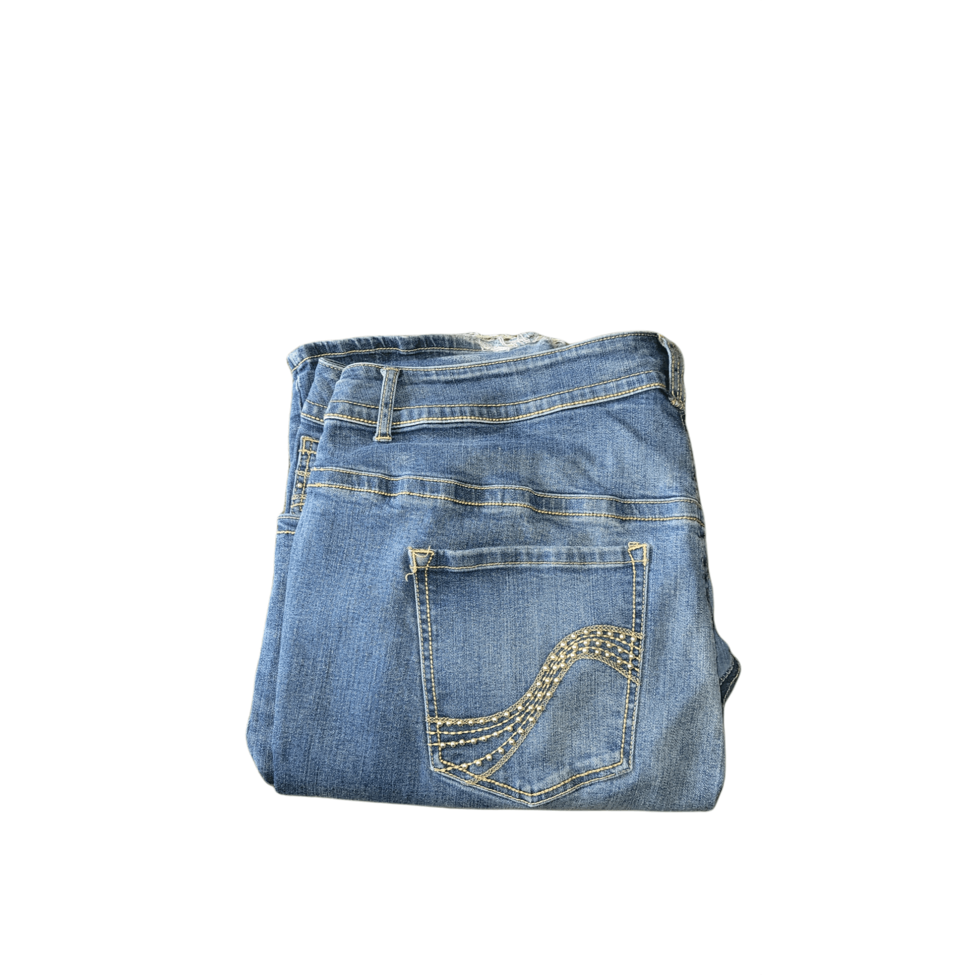 Denim & Co. Lane Bryant Blue Denim Slim Bootcut Jeans Women Sz 28 Averag Size 42" / US 20 - 1 Thumbnail