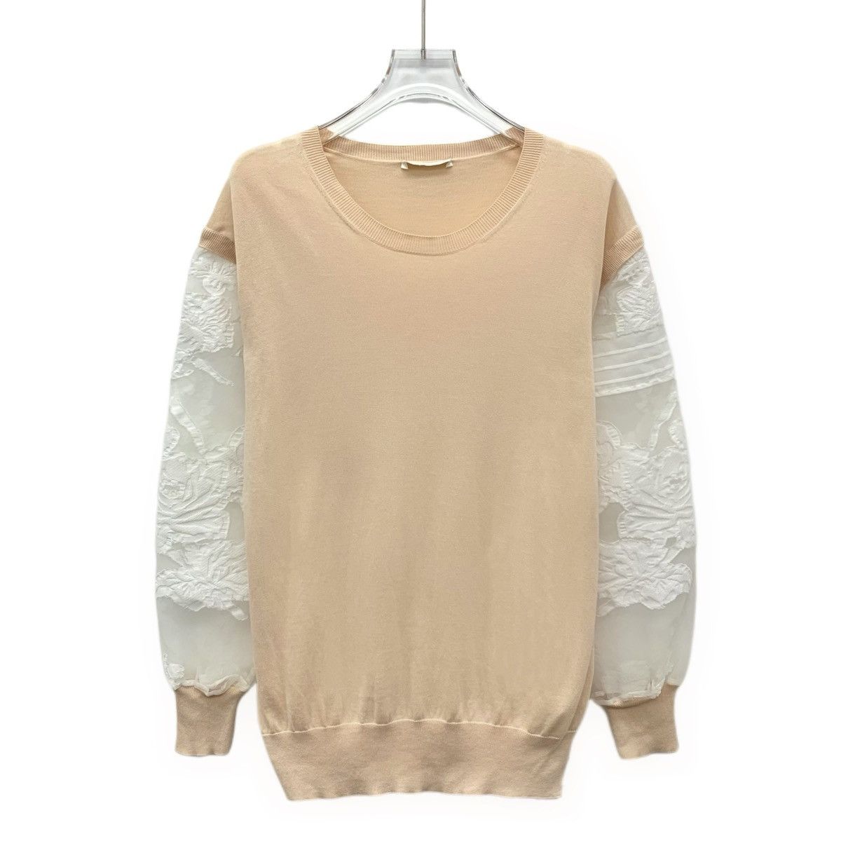 Chloe Chloe Spliced Long Sleeve Knit Sweater K26WX Size S / US 4 / IT 40 - 1 Thumbnail