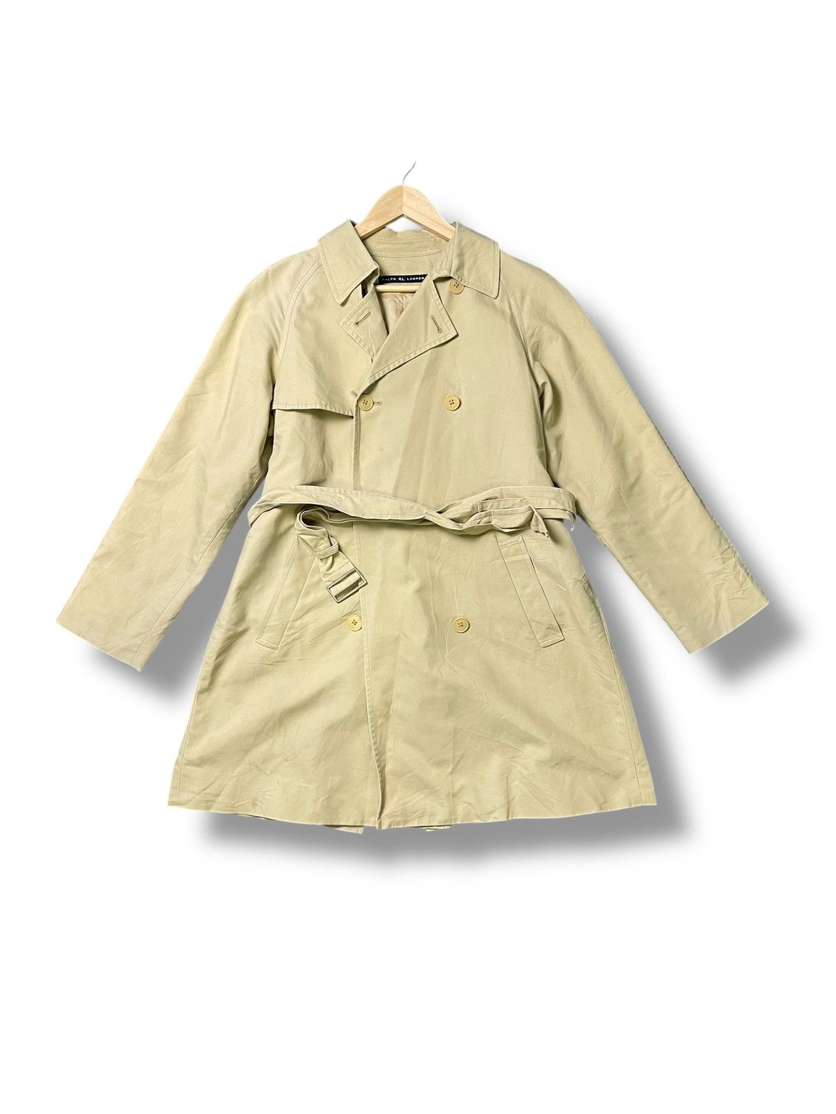 Ralph Lauren × Ralph Lauren Black Label × Vintage Ralph Lauren Double Breasted Twill Trench Coat (47) Size US XS / EU 42 / 0 - 1 Thumbnail