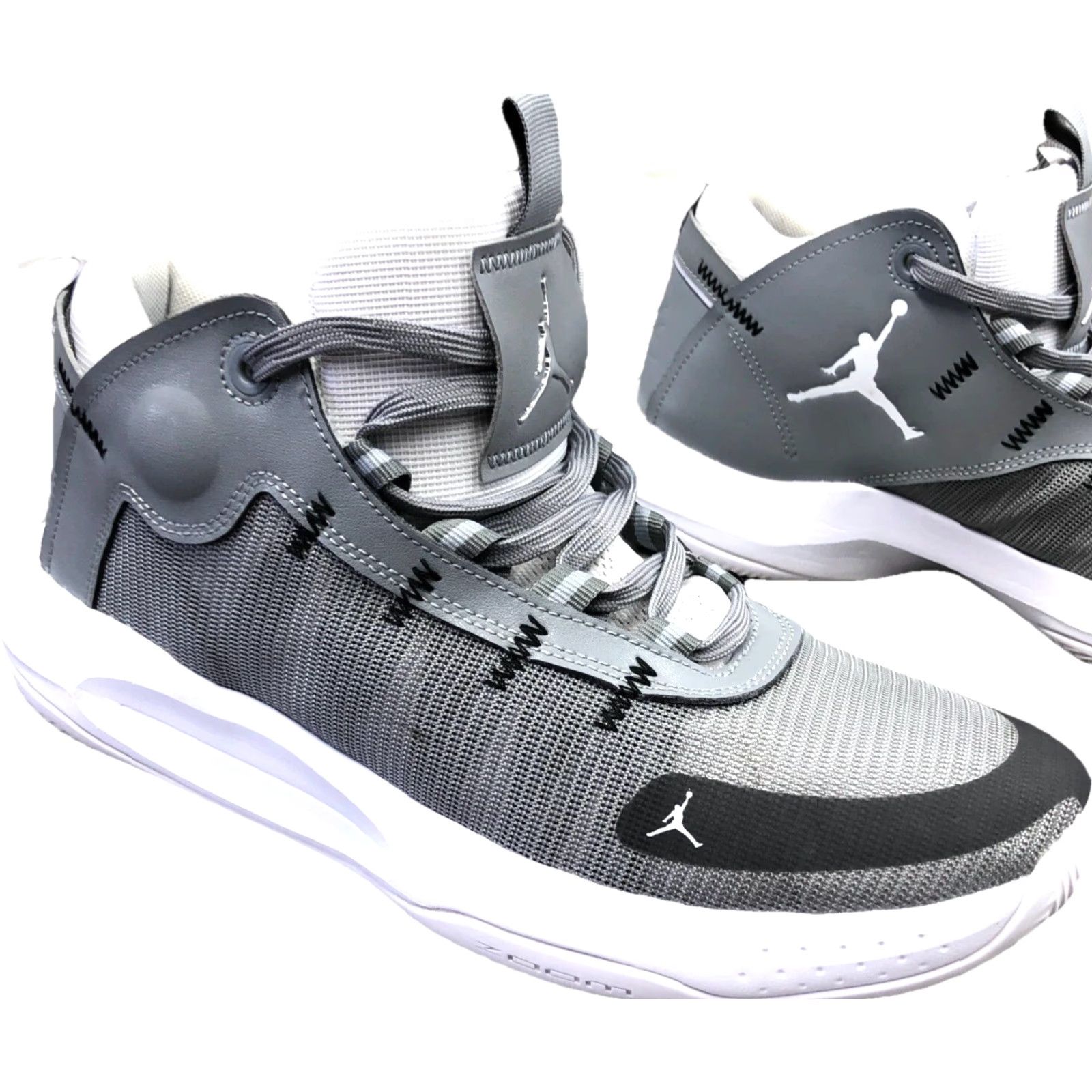 Jordan Brand Jordan Jumpman 2020 Athletic Sneakers Gray Adult 11.5 Basketball Sports Mens Size US 12 / EU 45 - 3 Thumbnail