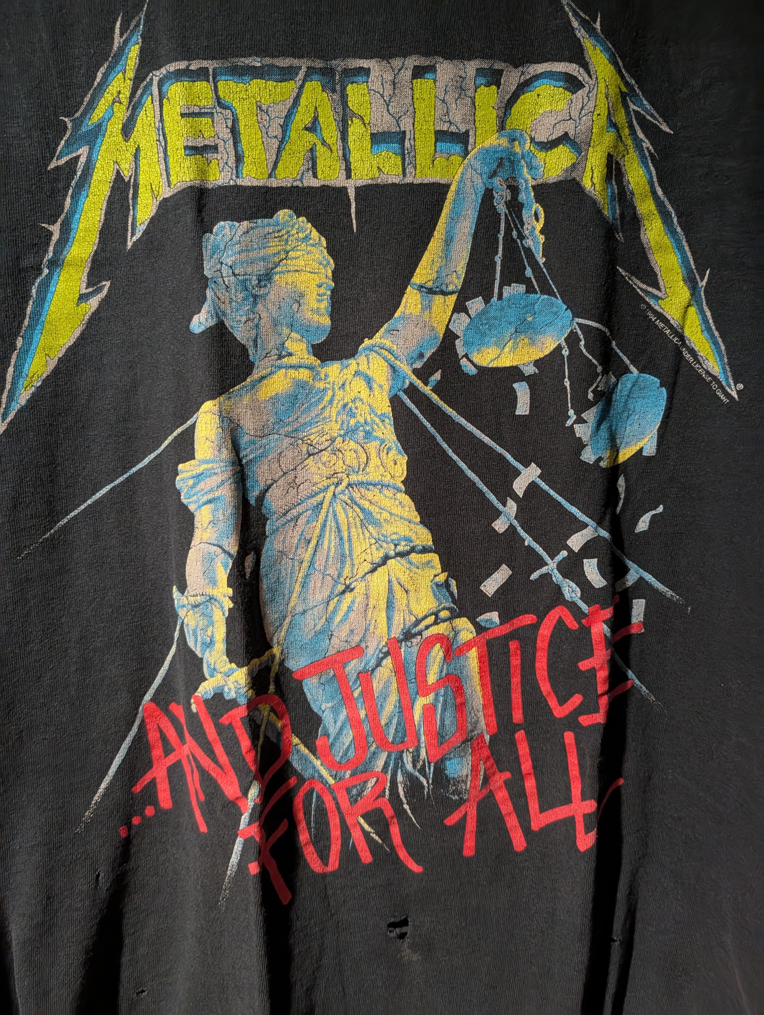 Band Tees Vintage 1994 Metallica and Justice for All Small T-Shirt Size US S / EU 44-46 / 1 - 2 Thumbnail