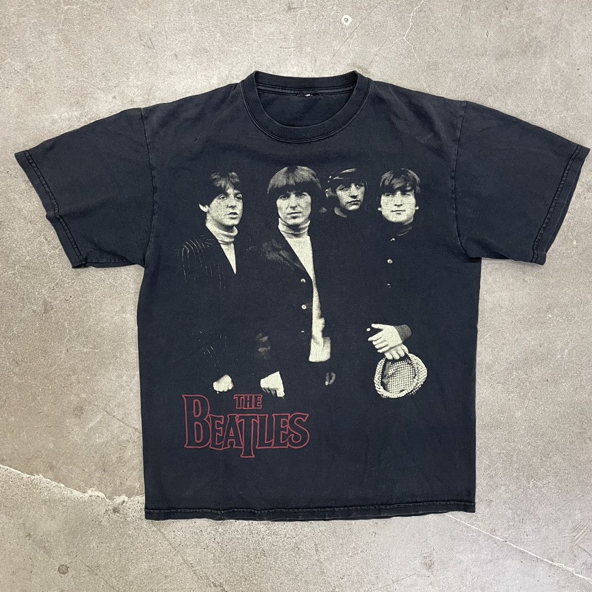 Vintage The Beatles band tee 90s rare big print - Tops
