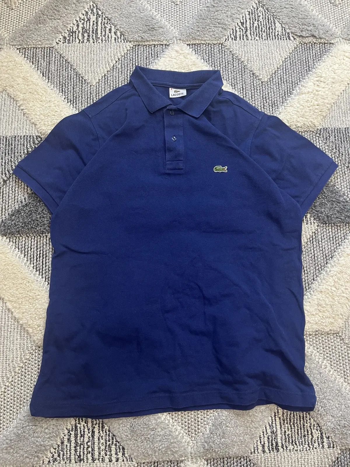 Lacoste Vintage Lacoste Navy Blue Polo Shirt Piqué Crocodile Sz 4 M Size US L / EU 52-54 / 3 - 1 Thumbnail