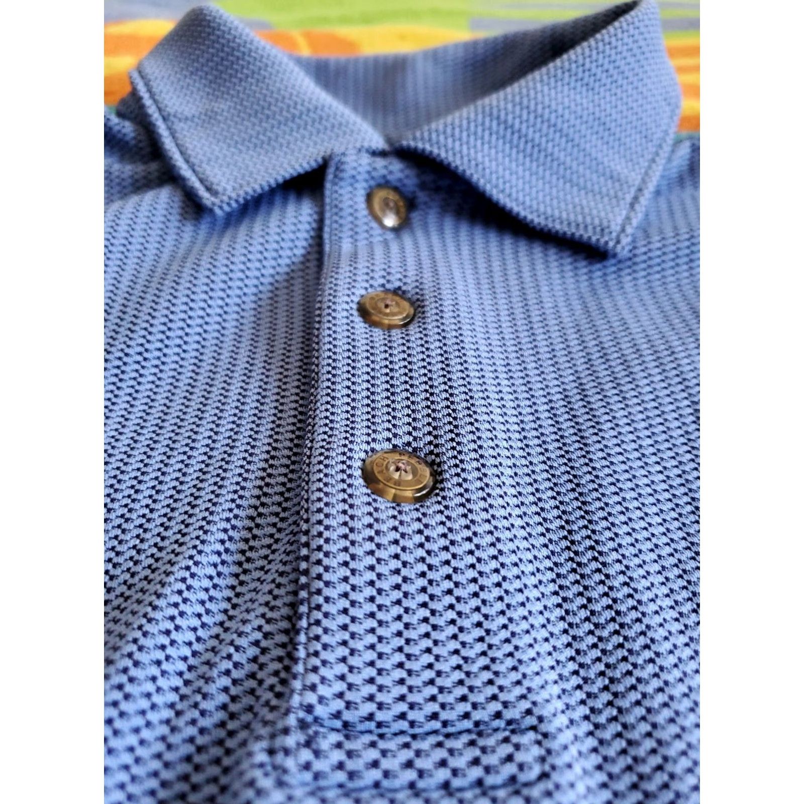 Vintage Pebble Beach Performance Polo/Golf Shirt Blue M Short Sleeve Collared Check Athletic Mens Regular Shirt Size US M / EU 48-50 / 2 - 5 Thumbnail