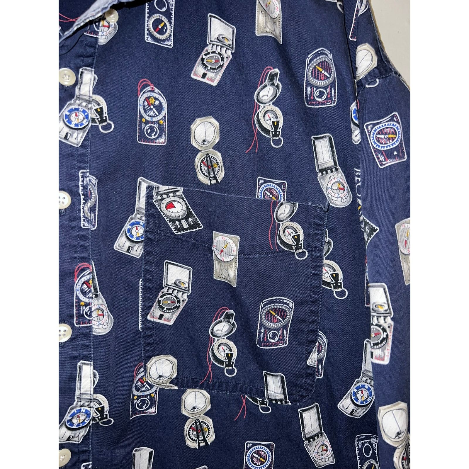 Ralph Lauren Chaps Ralph Lauren Boating Button Up Shirt Sail Devices Blue Size US L / EU 52-54 / 3 - 3 Thumbnail