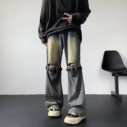 Jean Belt Hollow Flare Jeans Size US 33 - 1 Thumbnail