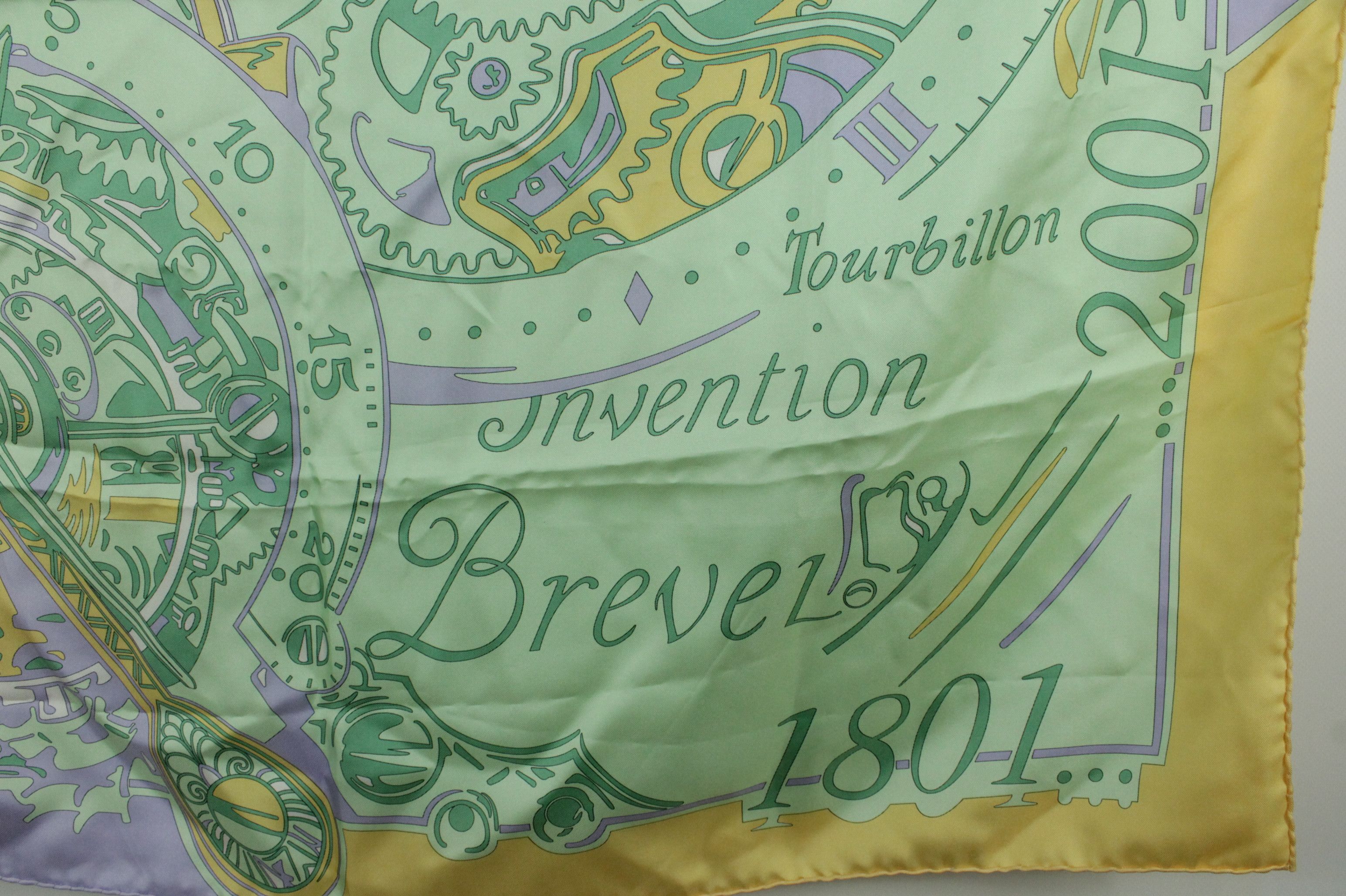 Designer Breguet Depuis 1775 Silk Scarf Carre 90 Tourbillon Invention Size ONE SIZE - 2 Thumbnail
