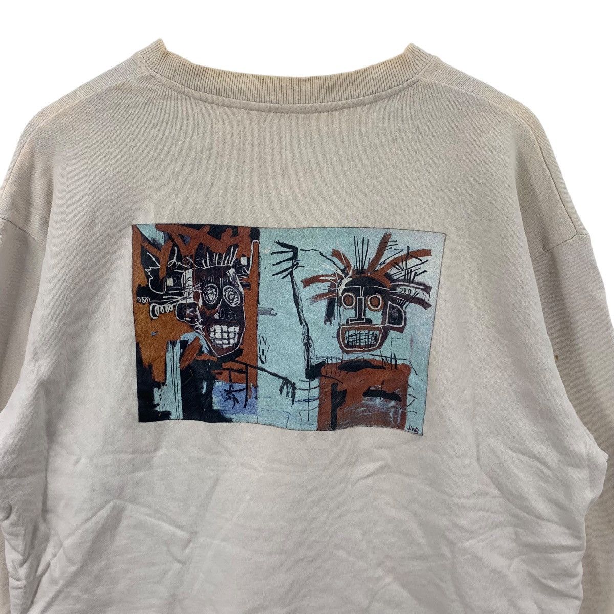 Jean-Michel Basquiat Vintage JEAN MICHEL BASQUIAT Dos Cabezas Thrashed Sweatshirt Size US L / EU 52-54 / 3 - 7 Thumbnail