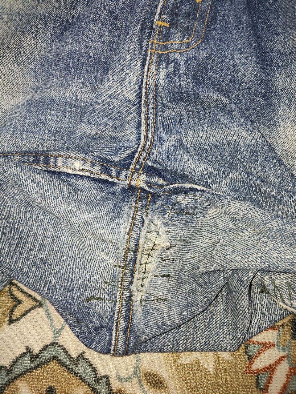 Levi's 90s Vintage Levis 566 Worn Baggy Denim Size US 34 / EU 50 - 12 Thumbnail