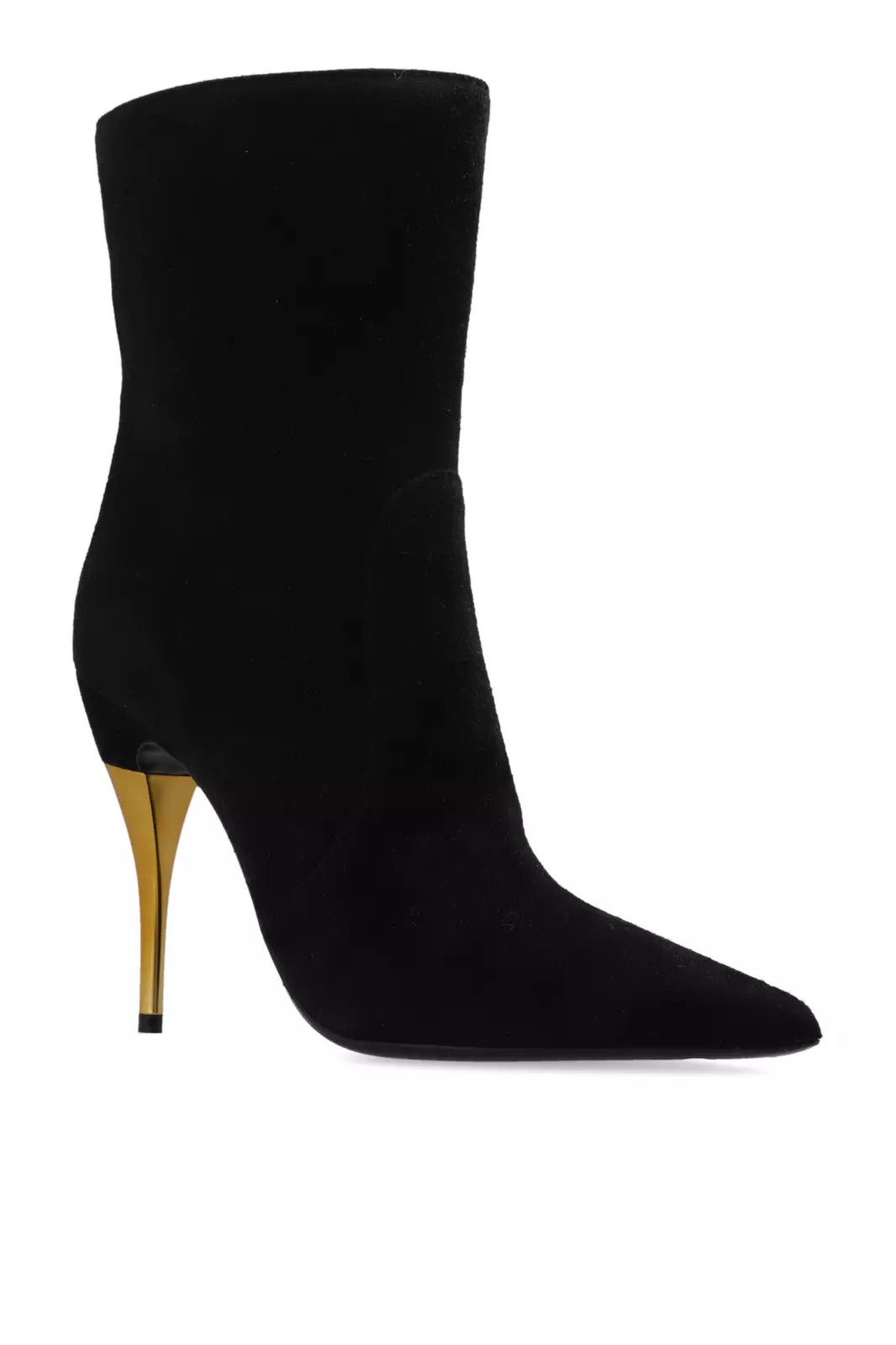 GUCCI Priscilla Black Suede 110mm Ankle Boots New