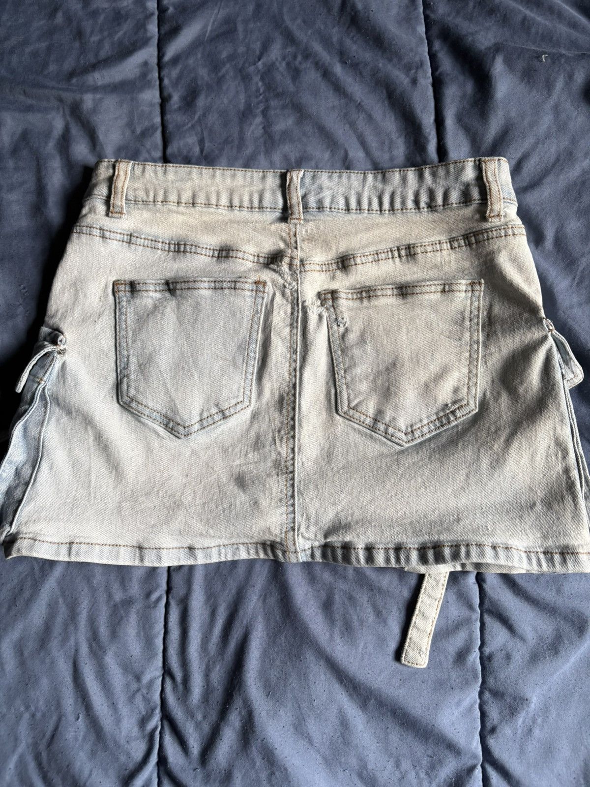 Other BBJ Los Angeles DenimSkirt Light Blue Strap Button Women's S Size 26" / US 2 / IT 38 - 10 Thumbnail
