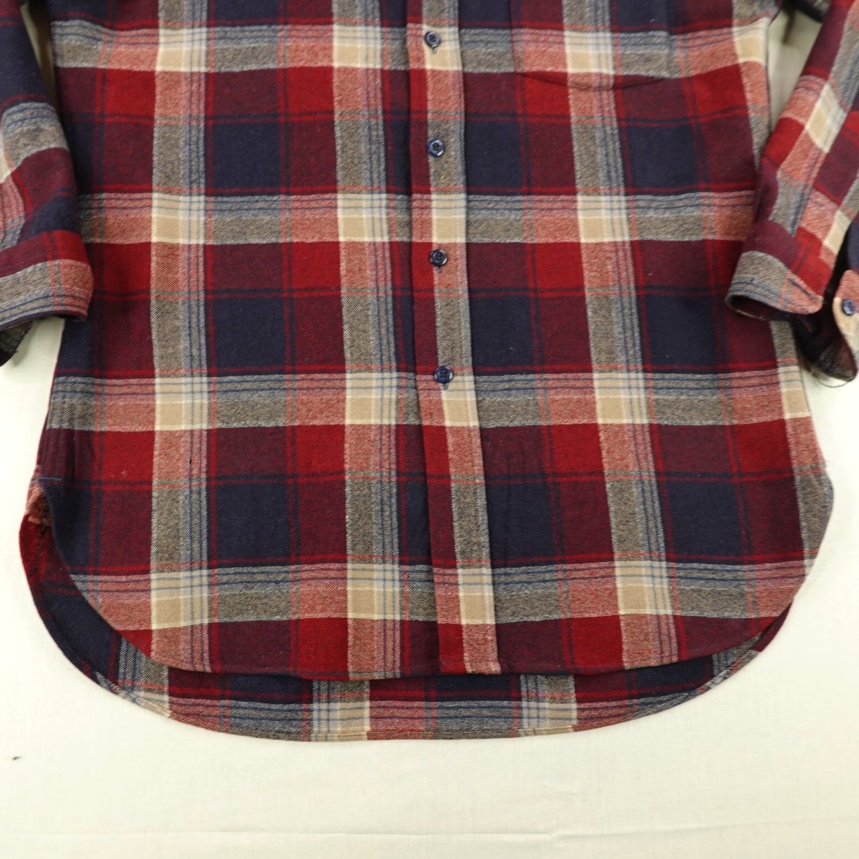 Pendleton VINTAGE Pendleton Wool Flannel Shirt Mens Medium Red Blue Plaid Button-Up 70s 80s Outdoor Size US M / EU 48-50 / 2 - 4 Thumbnail