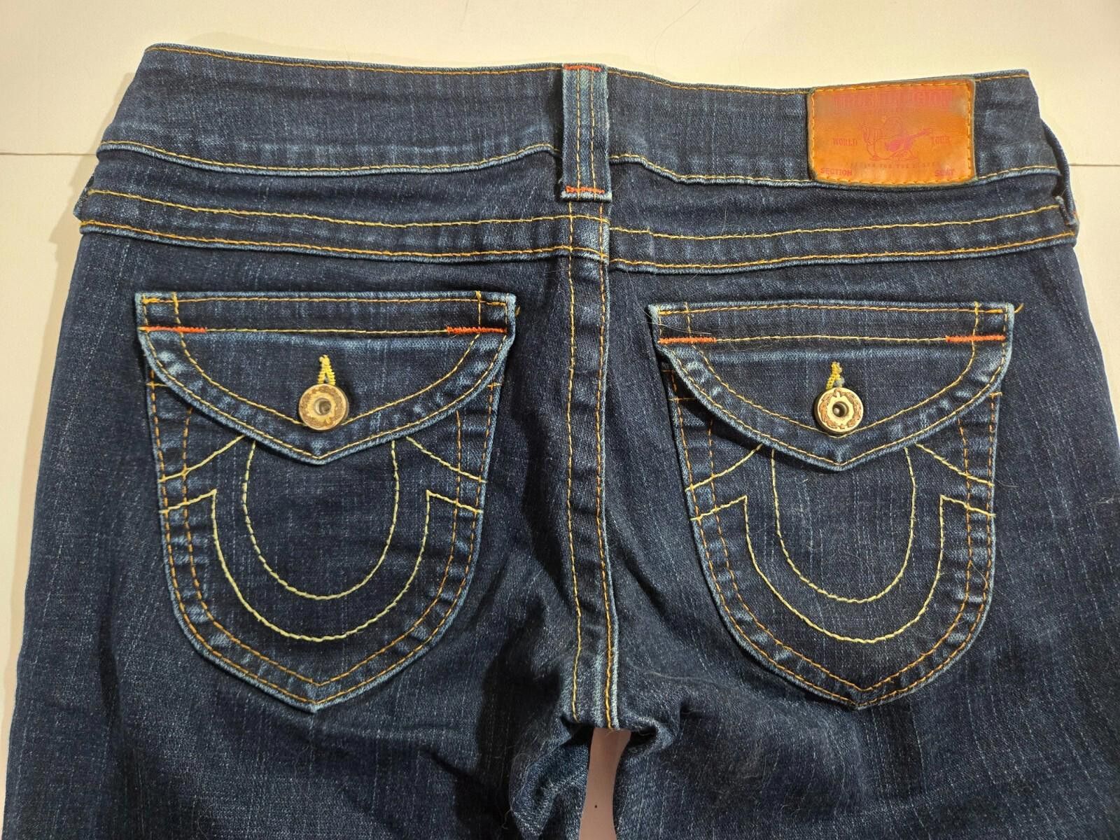 True Religion Women's True Religion Jeans Dark Blue Denim 29 - 31" Inseam Size 29" - 2 Thumbnail