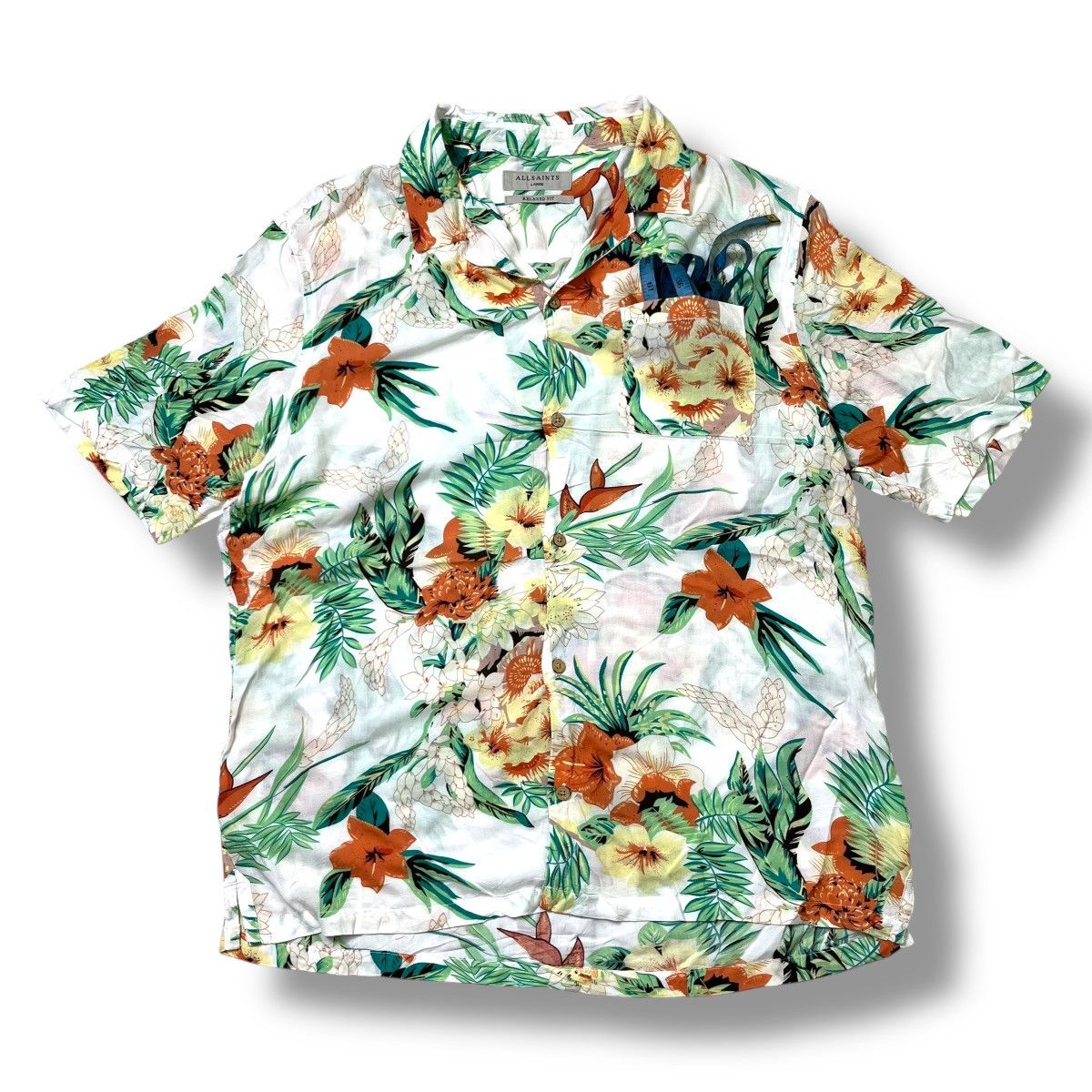 Japanese Brand Allsaints Hawaiian loop collar shirt Size US L / EU 52-54 / 3 - 2 Thumbnail