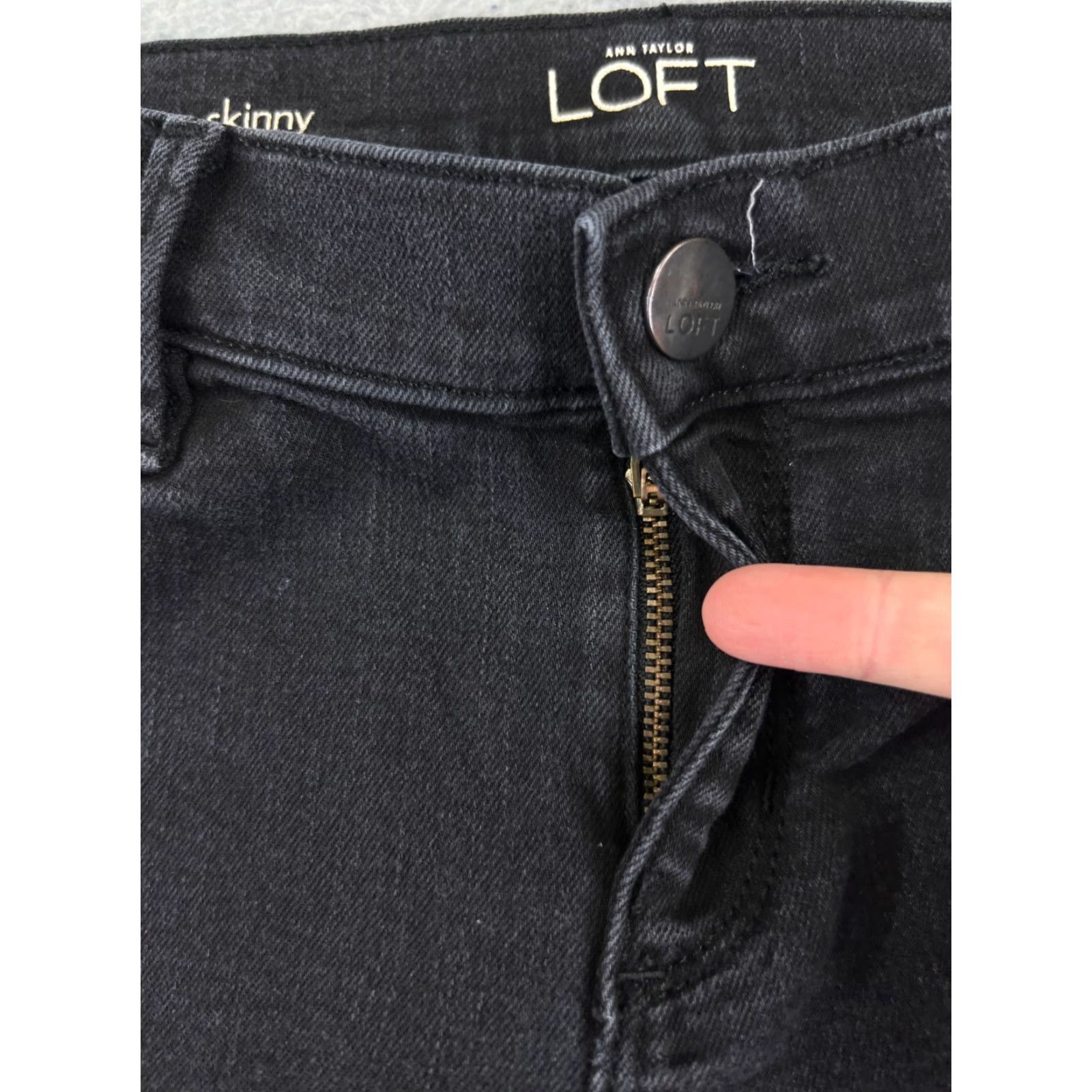 Ann Taylor Ann Taylor Jeans Womens 4 Black Denim Skinny Cotton 29x30 Loft Modern Bend Size 27" / US 4 / IT 40 - 5 Thumbnail