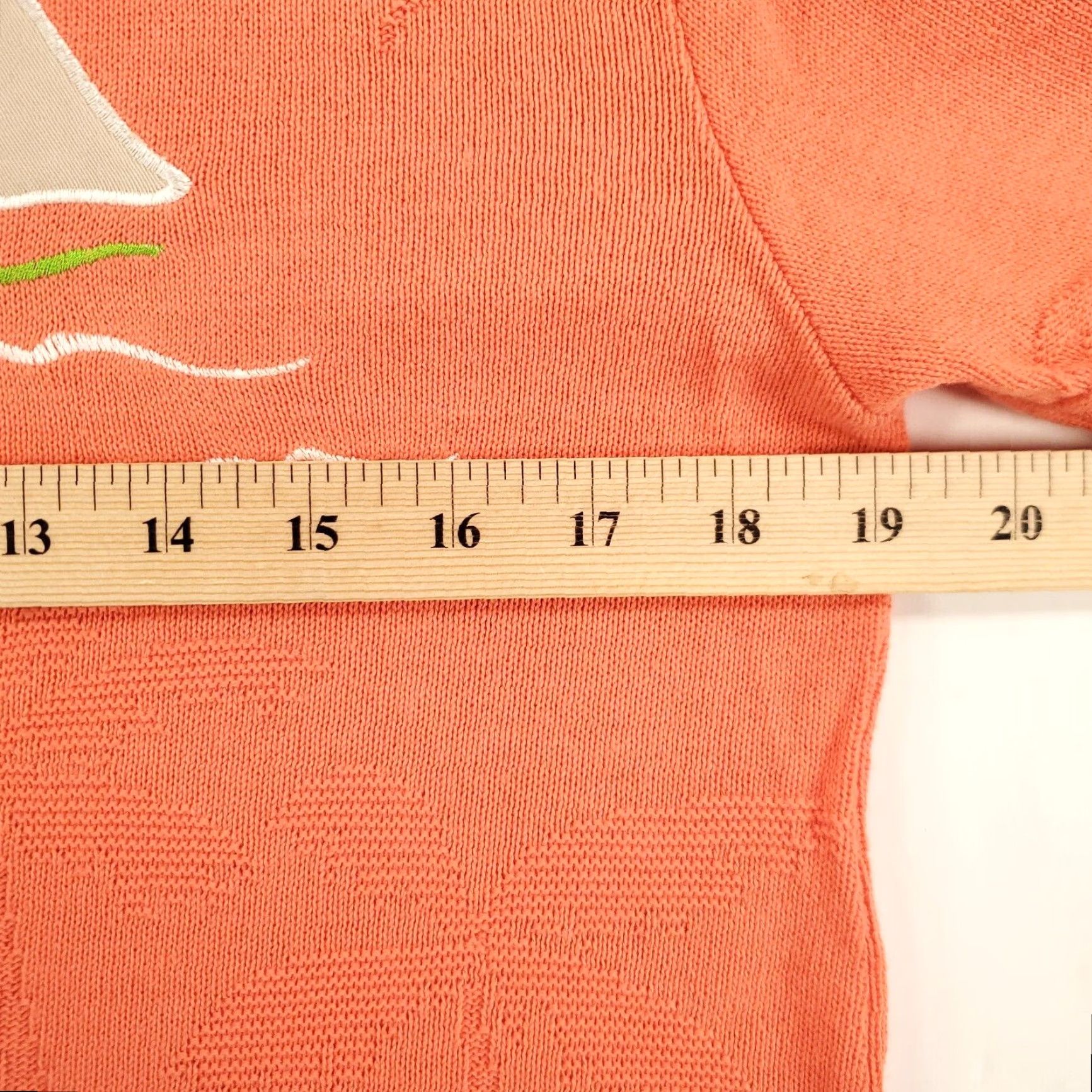Vintage Vintage Beach Sailing Sweater Size M Sailboat Textured Peach Cruise Wear Beachy Size M / US 6-8 / IT 42-44 - 5 Thumbnail