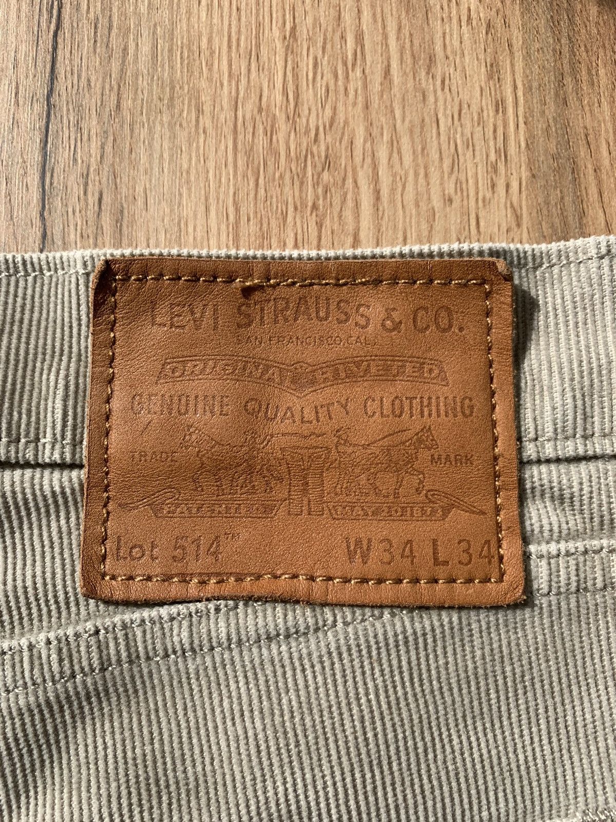 Levi's Premium 514 Slim Fit Straight Corduroy 5 Pocket Jeans Pants Size US 34 / EU 50 - 9 Thumbnail