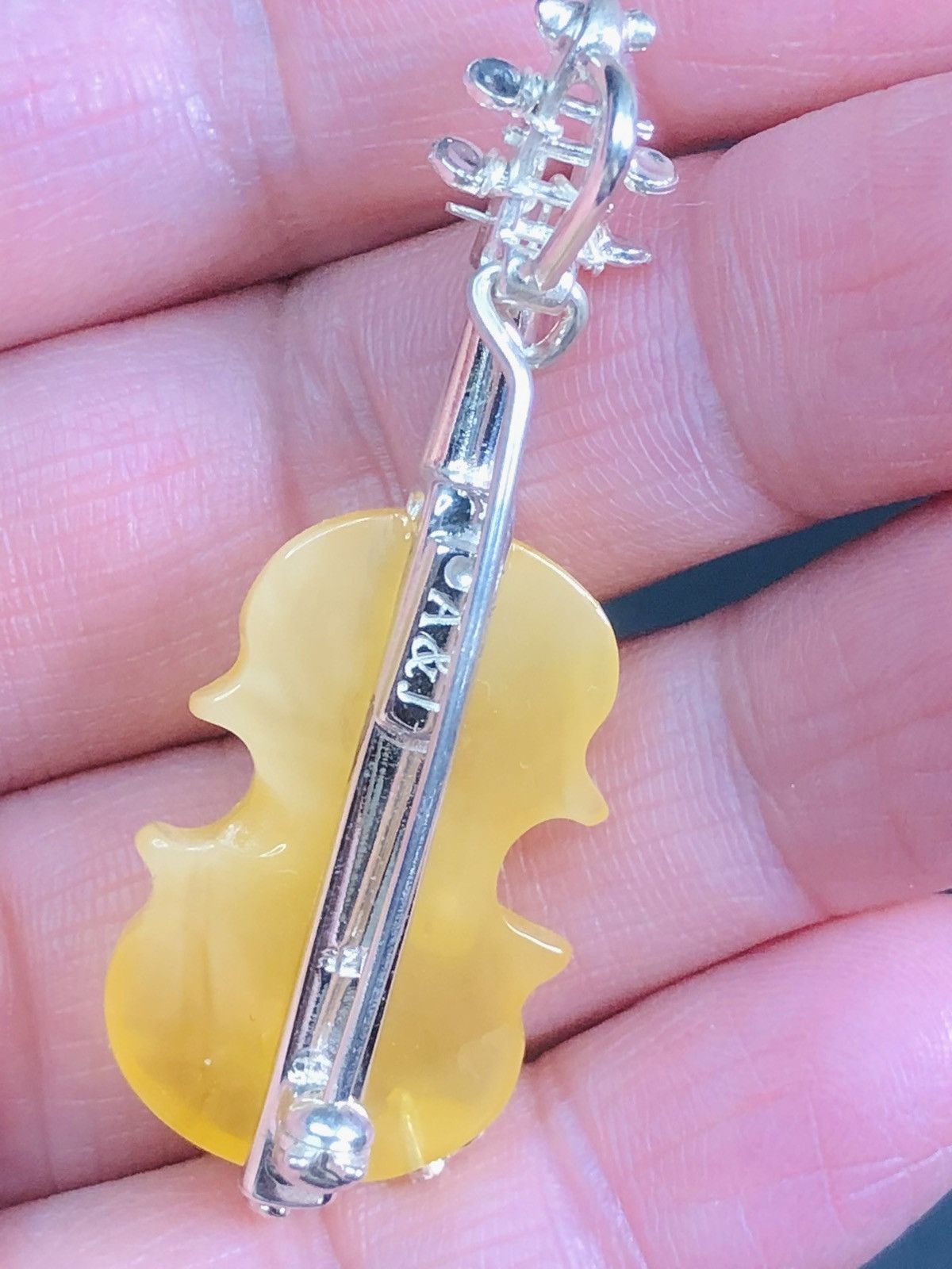 Other Handmade Genuine Baltic Yellow Amber Brooch/Pendant Size ONE SIZE - 5 Thumbnail