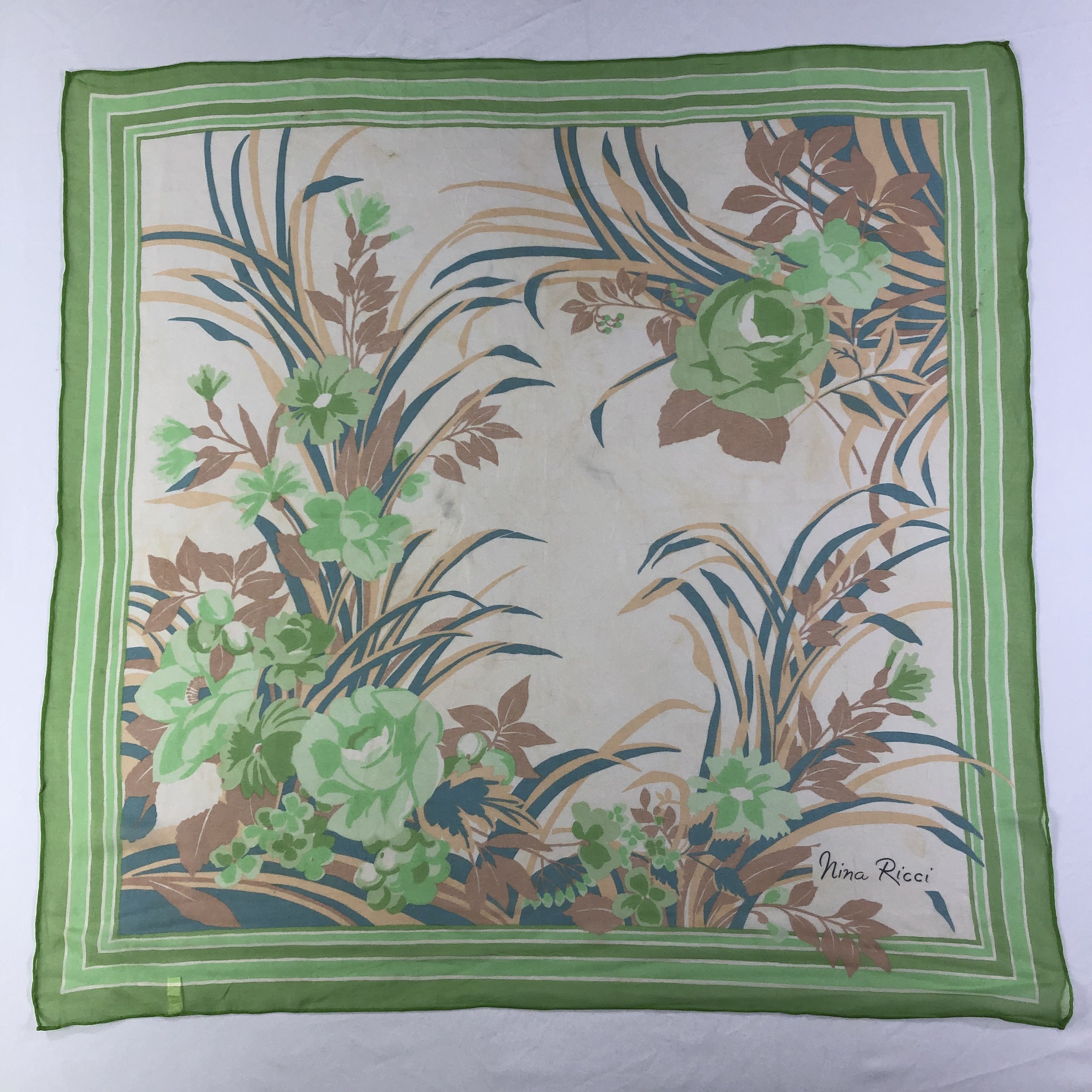 Nina Ricci × Vintage Vintage Nina Ricci Silk Scarf Size ONE SIZE - 2 Thumbnail