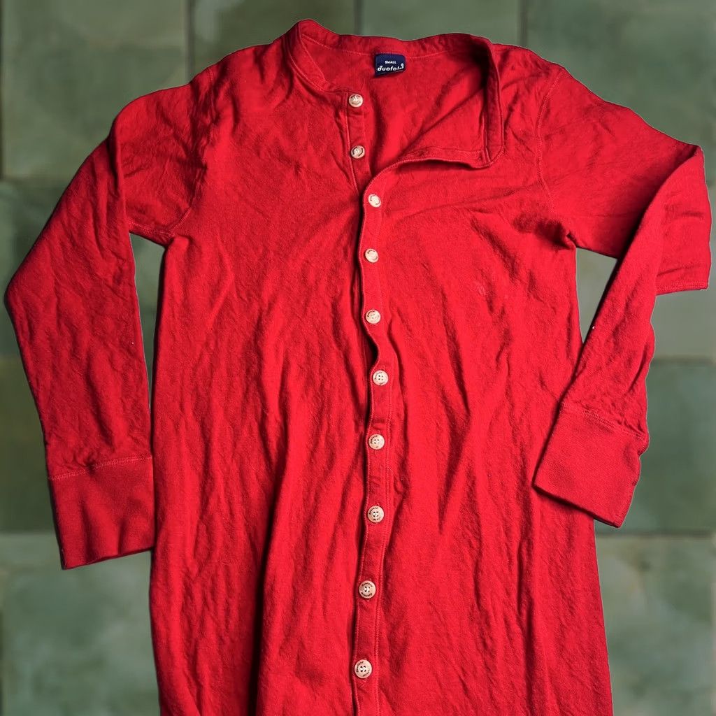 Vintage Duofold Long Johns Mens Small Red Thermal Union Suit One Piece USA Base Layer Size 36R - 1 Thumbnail