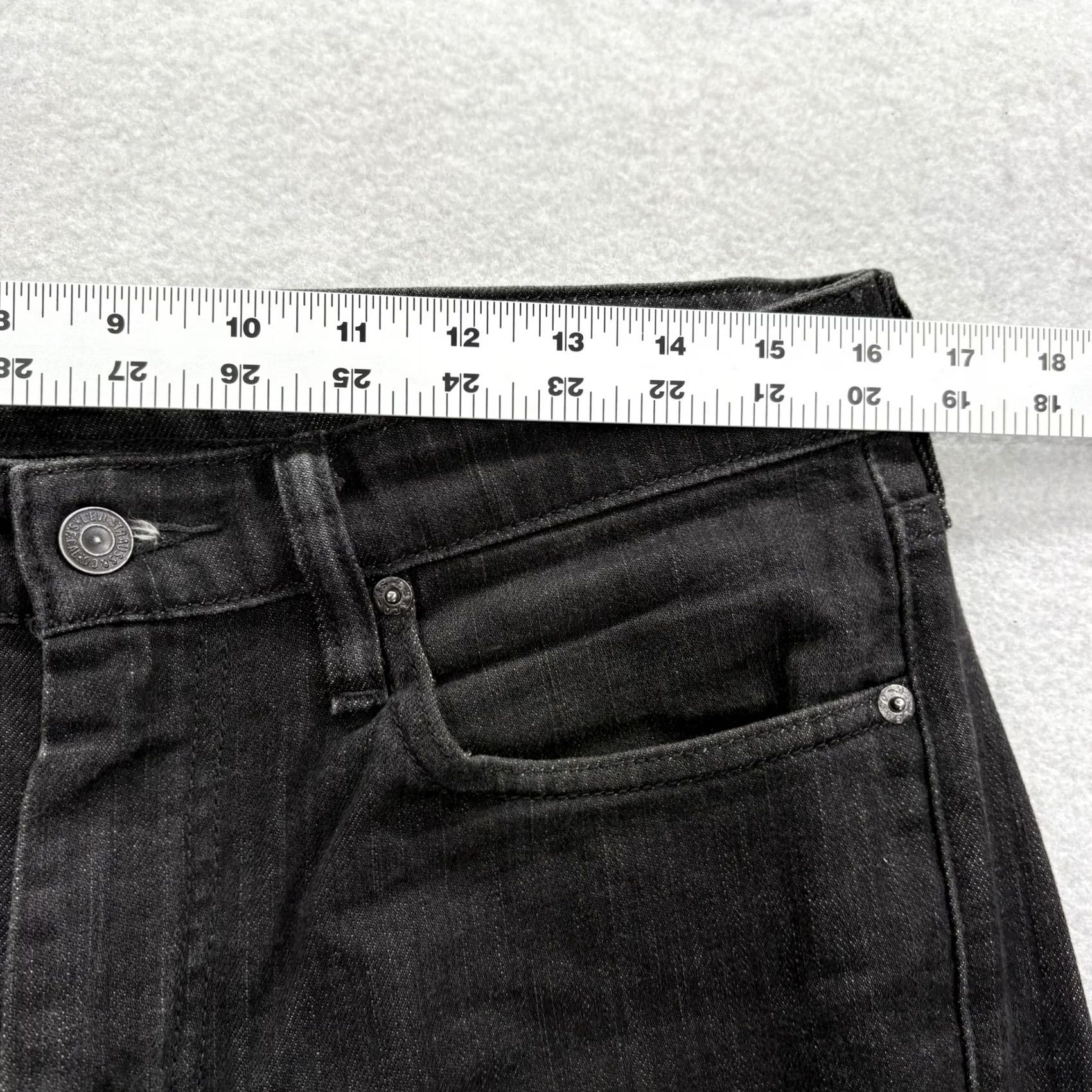 Levi's Levi's 511 Jeans Slim Straight Charcoal Wash Black Mens 32x29 Cotton Cotton Blend Denim Zip Pockets Logo Size US 32 / EU 48 - 7 Thumbnail