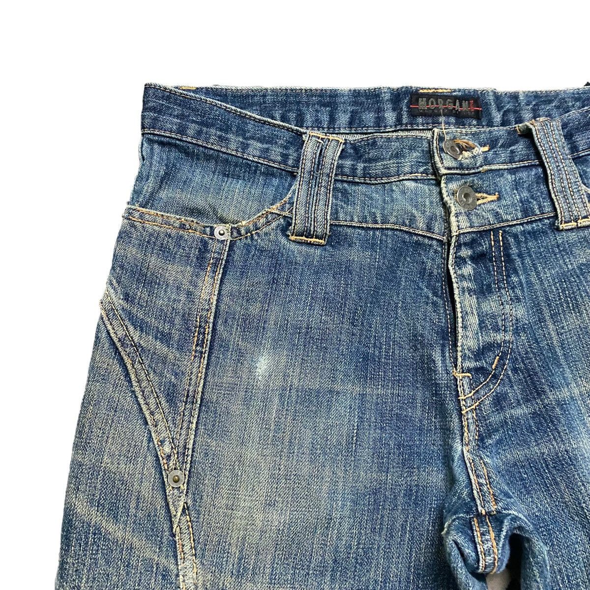 Morgan Homme Vintage Morgan Homme Distressed Denim Flare Jeans Size US 30 / EU 46 - 4 Thumbnail
