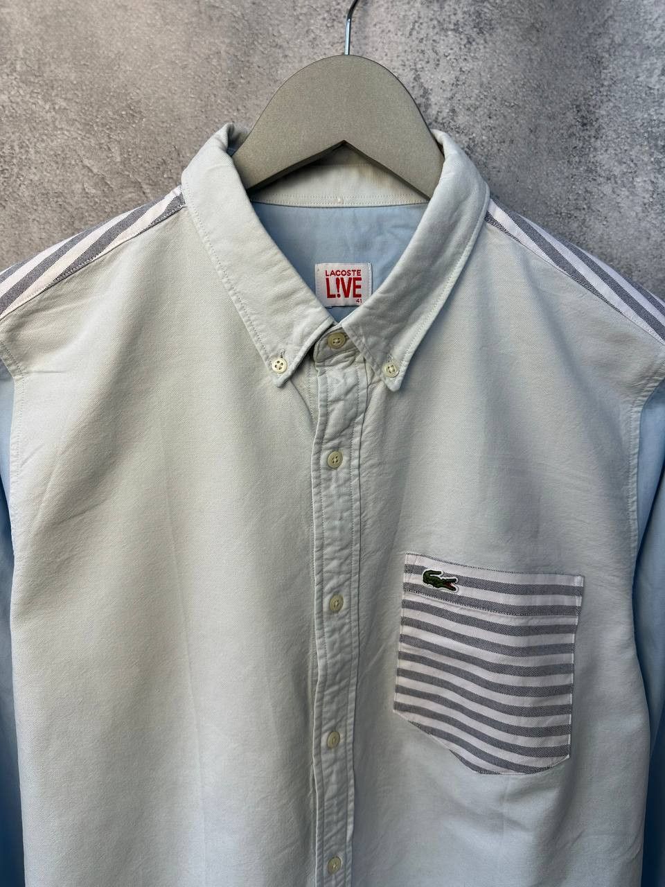 Lacoste Lacoste Live Button Up Shirt Pocket Long Sleeve Striped Size US L / EU 52-54 / 3 - 5 Thumbnail