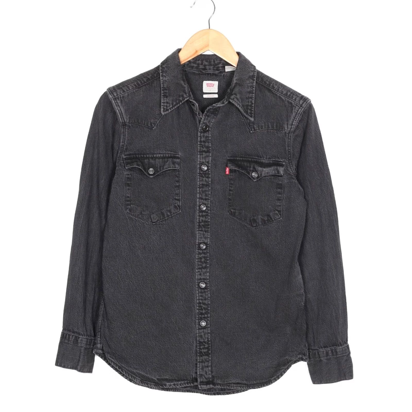 Levi's LEVI’S Barstow Western Denim Shirt Men S Regular Fit Long Sleeve Grey VR3494 Size US S / EU 44-46 / 1 - 2 Thumbnail