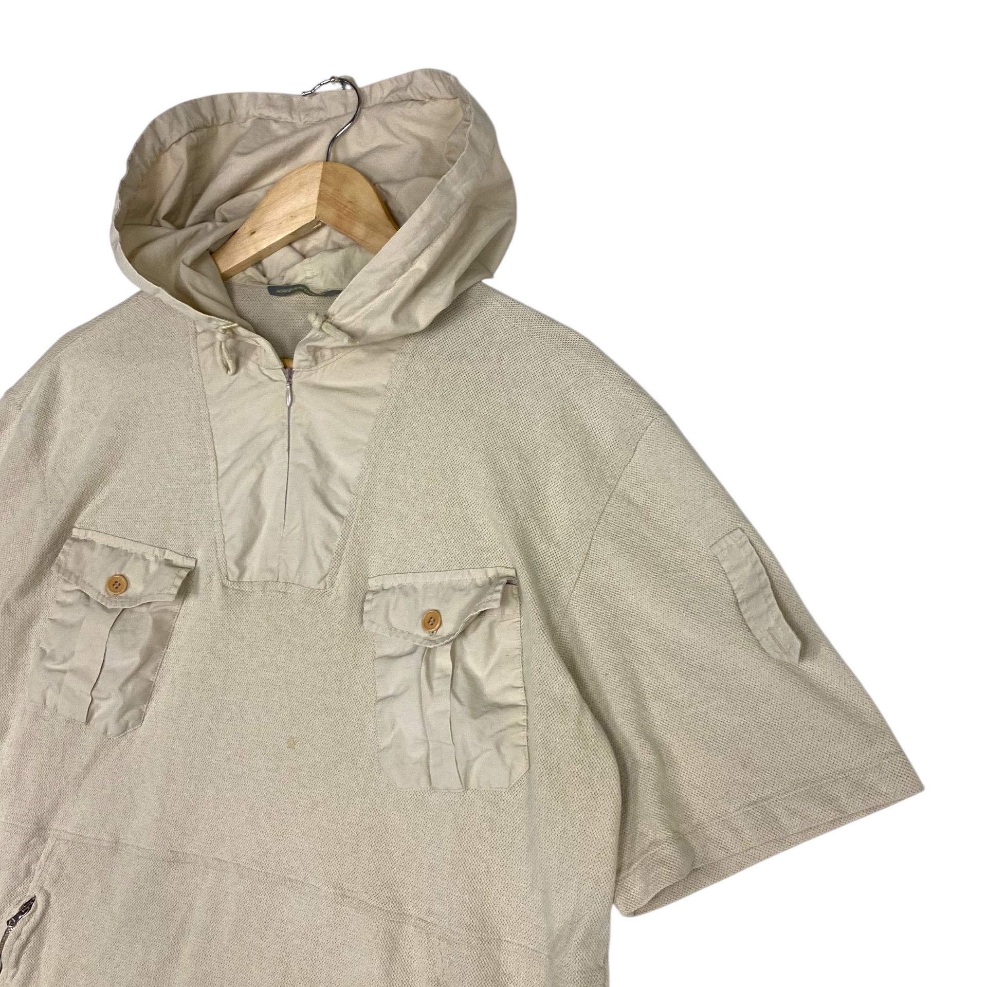 Krizia Uomo 💥 KRIZIA WORLD SOFT BIEGE NETTING HOODED Size US L / EU 52-54 / 3 - 4 Thumbnail