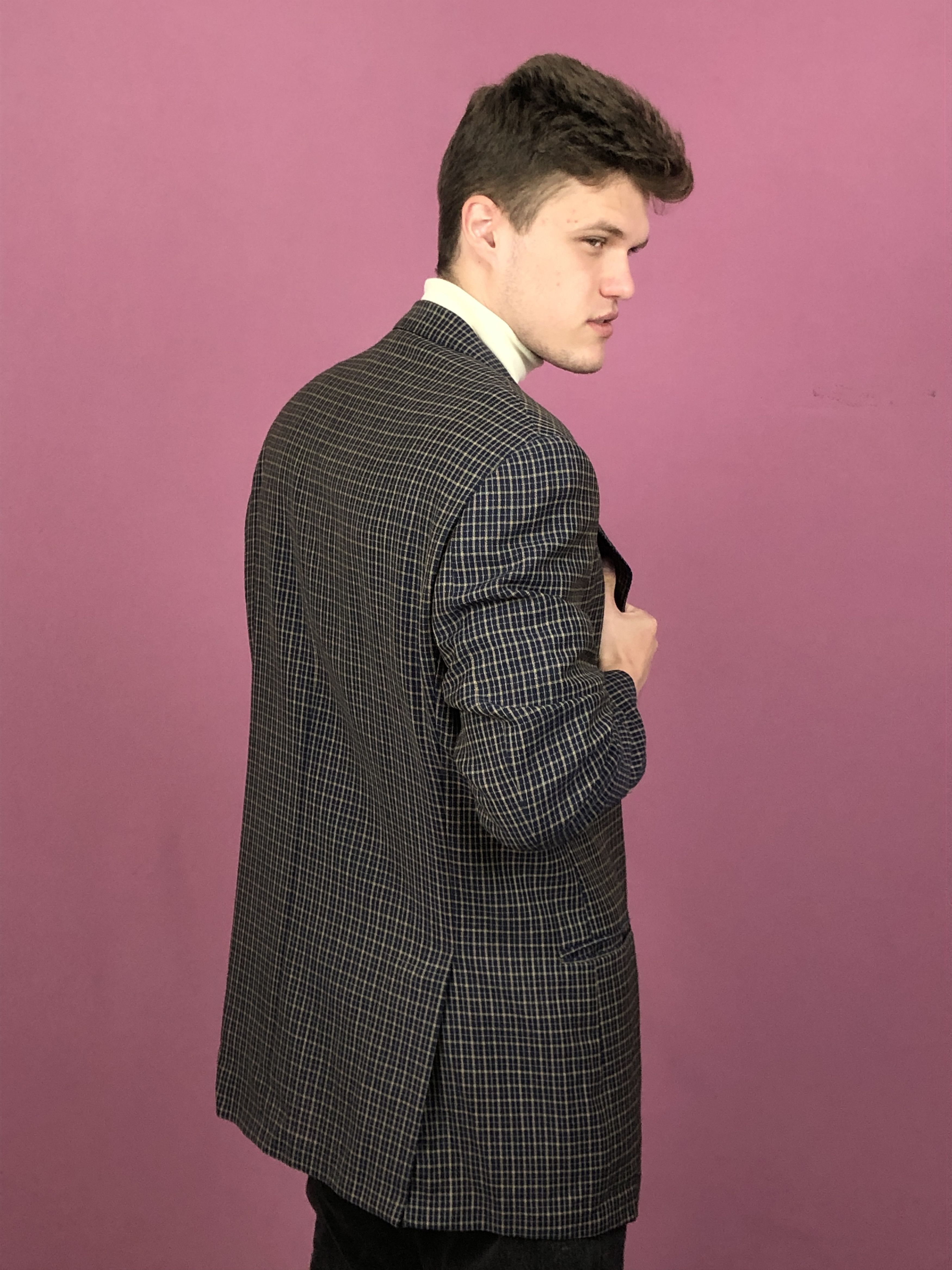 Designer × Ermenegildo Zegna × Vintage Ermenegildo Zegna Vintage Men's Plaid Suit Blazer Size 56 Size 54L - 3 Thumbnail