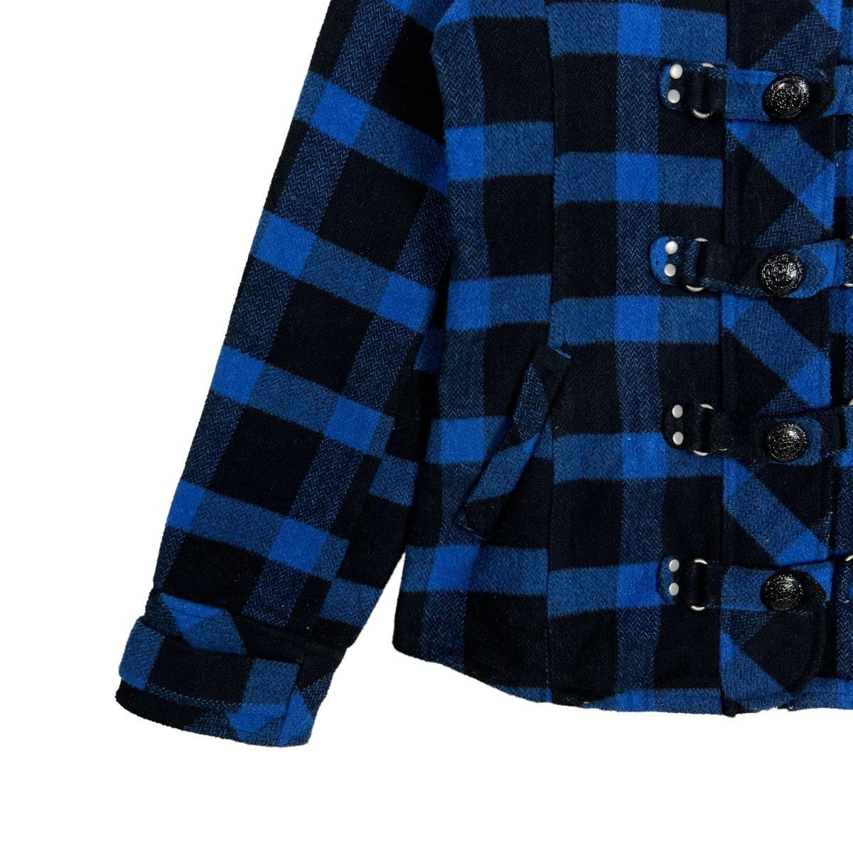 Japanese Brand 🔥 BACKS SEVEN LOVELESS BLACK PLAID WOOL NAPOLEON JACKET Size US S / EU 44-46 / 1 - 4 Thumbnail