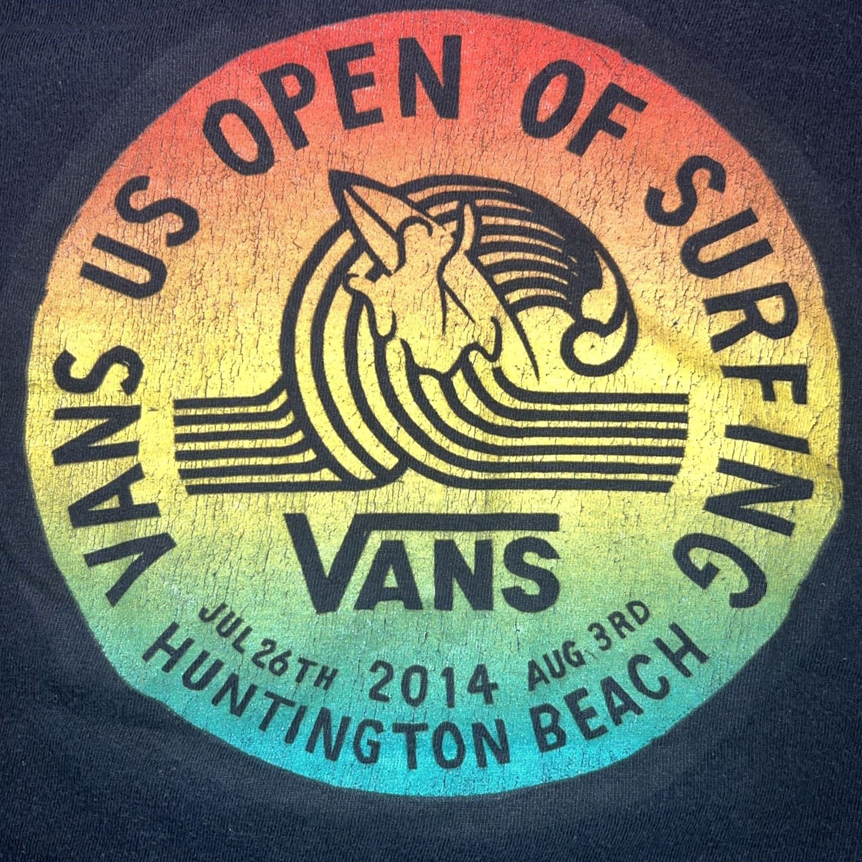 Vans VANS Shirt Men L/S Small Vintage Surfer Logo Graphic 2014 US Open Huntington Beach CA Beach Crew Neck Cotton Blend Black Size US S / EU 44-46 / 1 - 2 Thumbnail