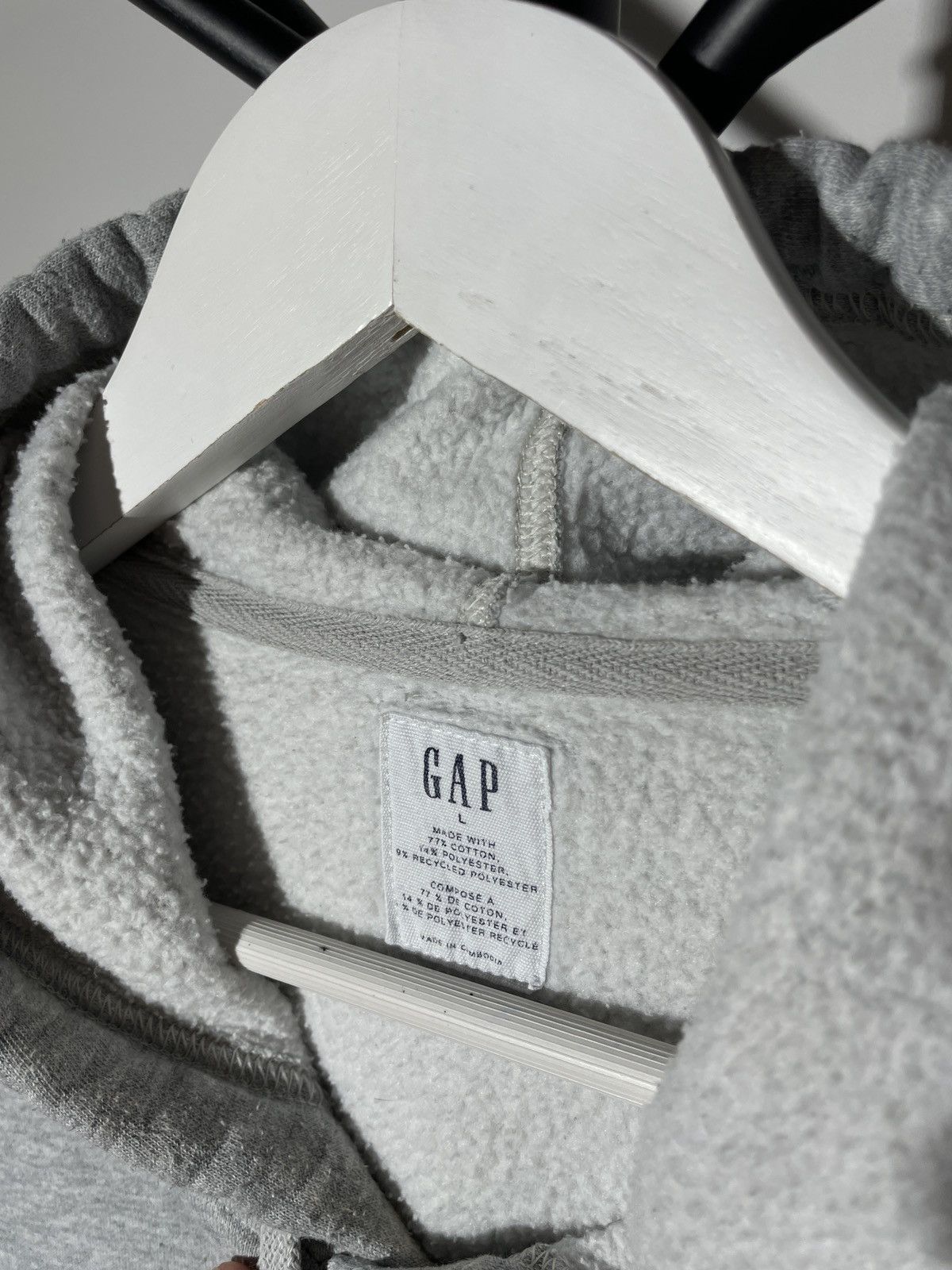 Gap × Vintage Vintage Gap Gray Basic Streetstyle Hoodie Y2K Kanye Style Size US L / EU 52-54 / 3 - 7 Thumbnail