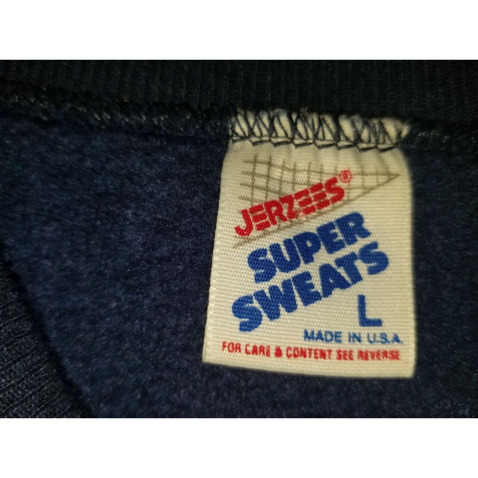 Jerzees VINTAGE Jerzees Sweatshirt L Super Sweats Travel Souvenir Kennebunkport Maine Mens Adult Large Blue 90s Size US L / EU 52-54 / 3 - 3 Thumbnail