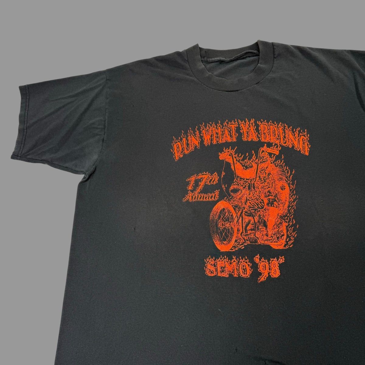 Vintage Vintage 1990s biker tshirt Size US XL / EU 56 / 4 - 2 Thumbnail
