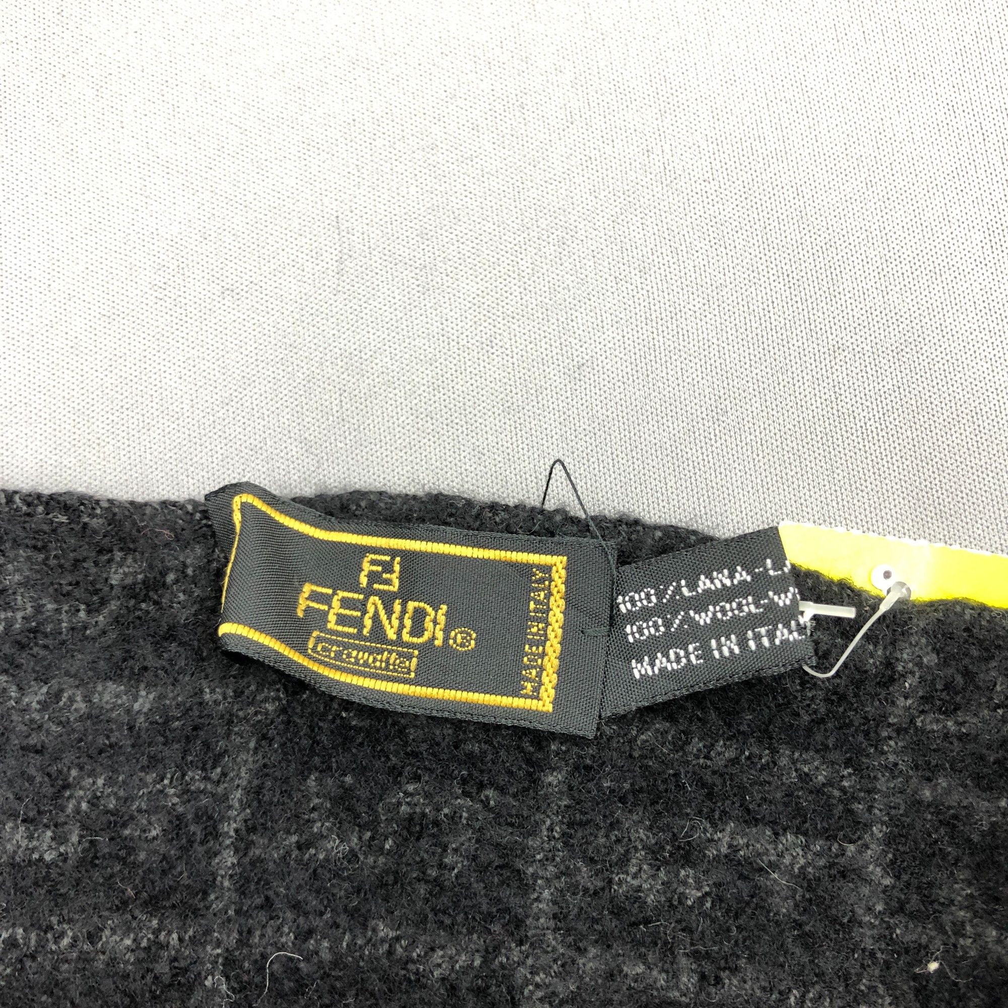 Fendi Vintage Fendi Scarf Muffler Fendi Roma Monogram Wool Scarves Size ONE SIZE - 4 Thumbnail