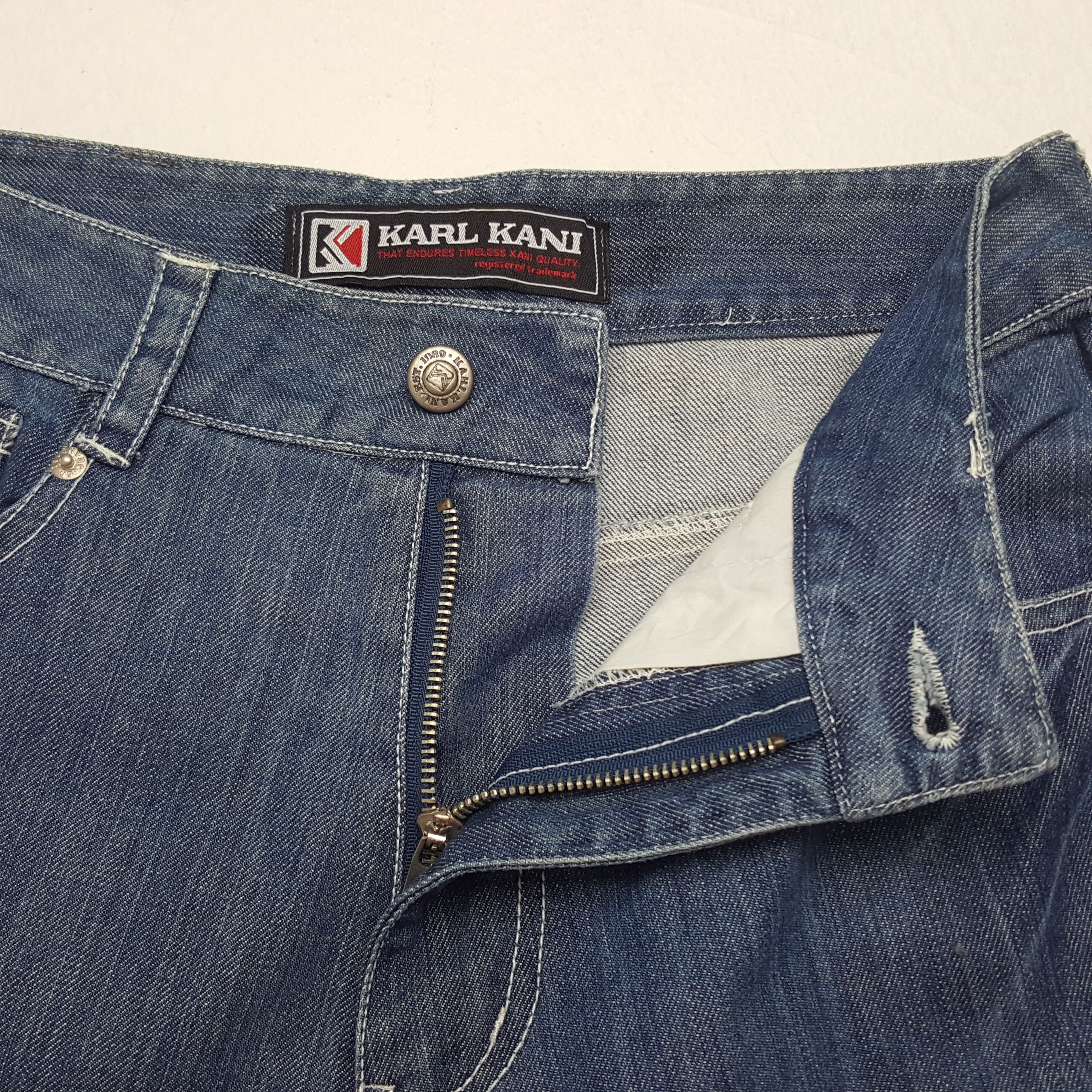 Karl Kani × Vintage Vintage Karl Kani American Baggy Style Cargo Denim Jeans Size US 27 - 7 Thumbnail