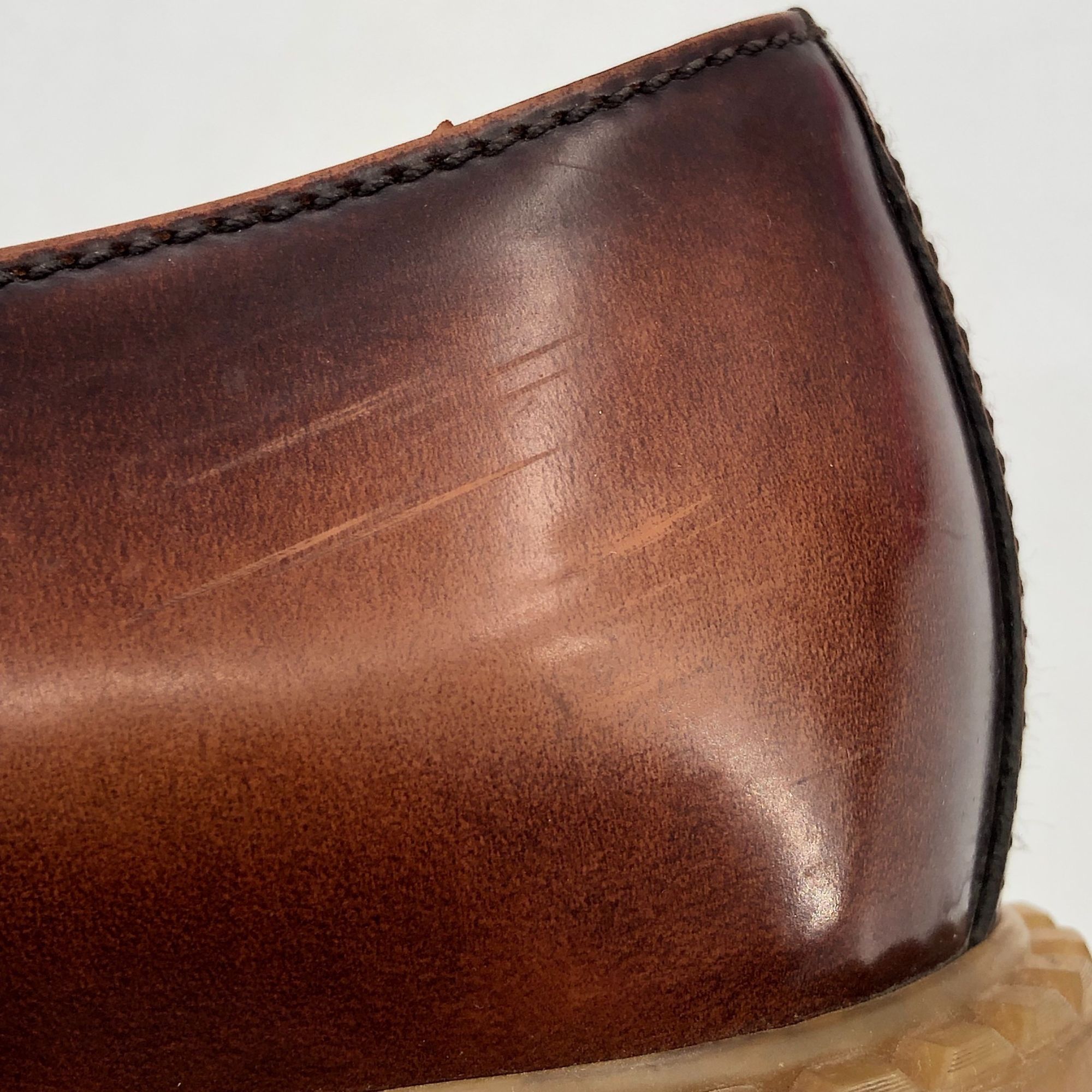 Prada Prada Womens Brown Leather Logo Loafers Size 35 Thick Sole M Size US 5 / IT 35 - 3 Thumbnail