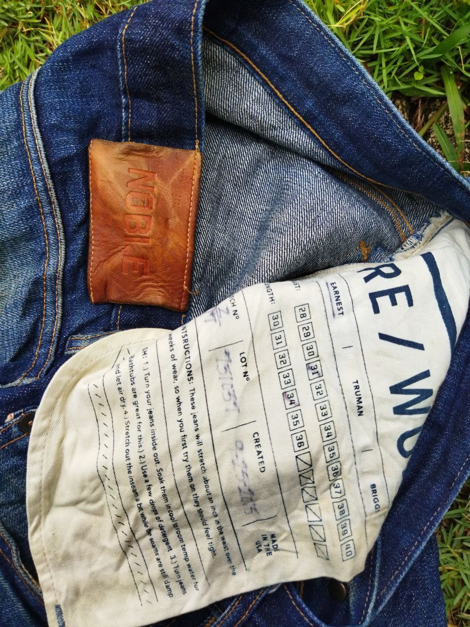 Vintage Noble Denim Earnest Selvedge Jeans Size US 31 - 7 Thumbnail