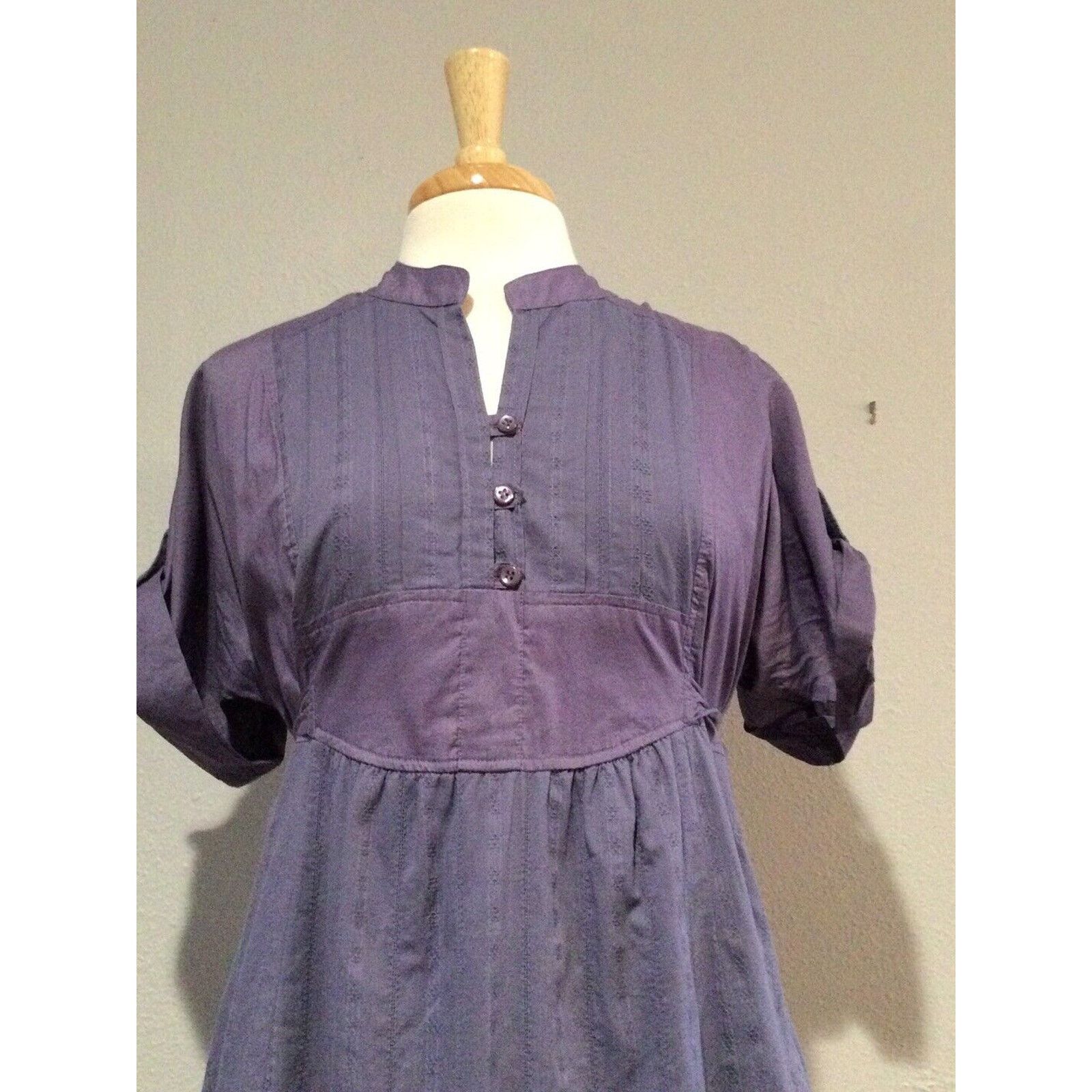 Vintage BCBGeneration Purple 3 Button Bodice Tie Back Midi Dress L Size L / US 10 / IT 46 - 5 Thumbnail