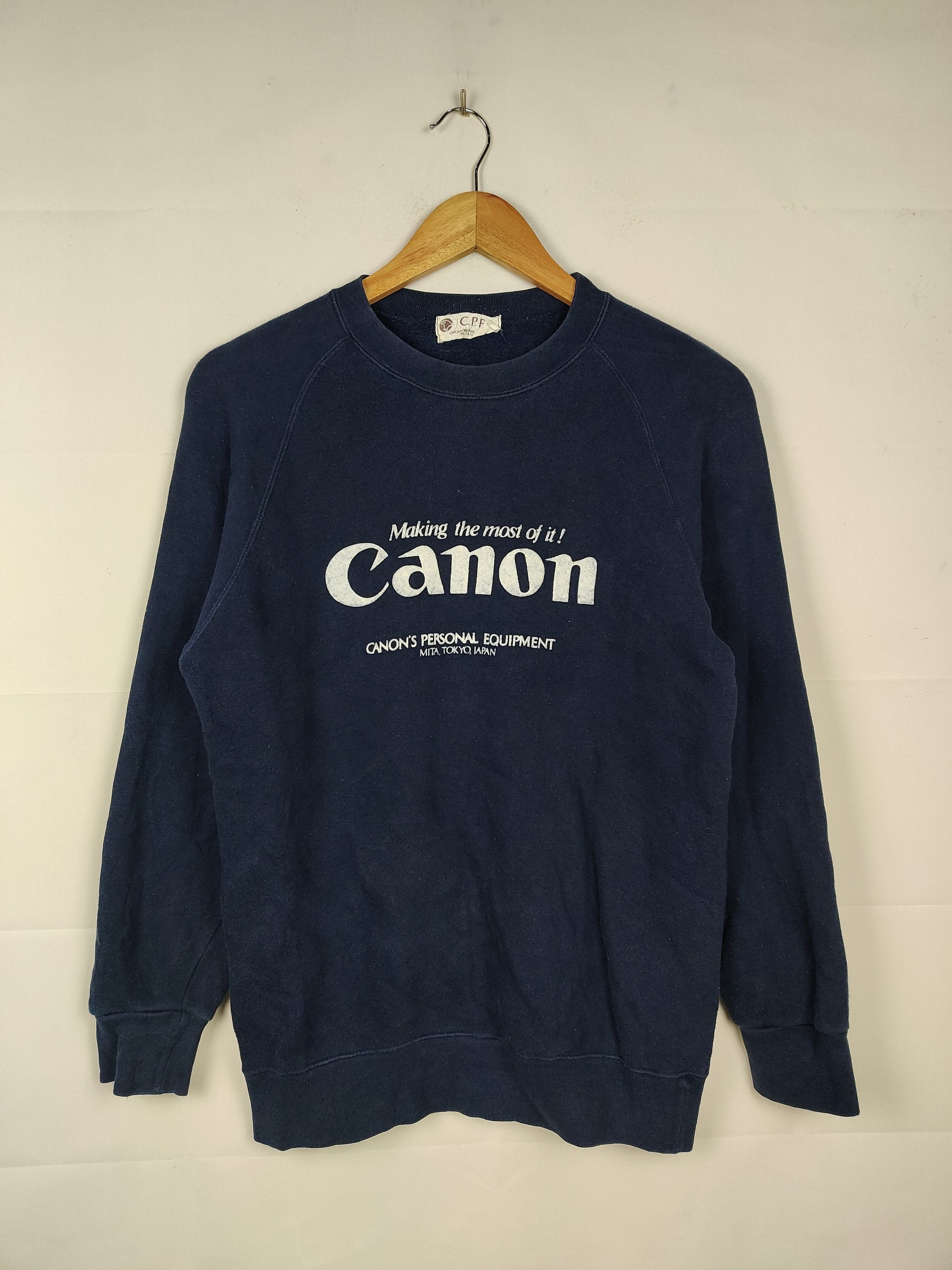 Canon × Vintage Vintage 90s Canon Sweatshirt Size US S / EU 44-46 / 1 - 1 Thumbnail