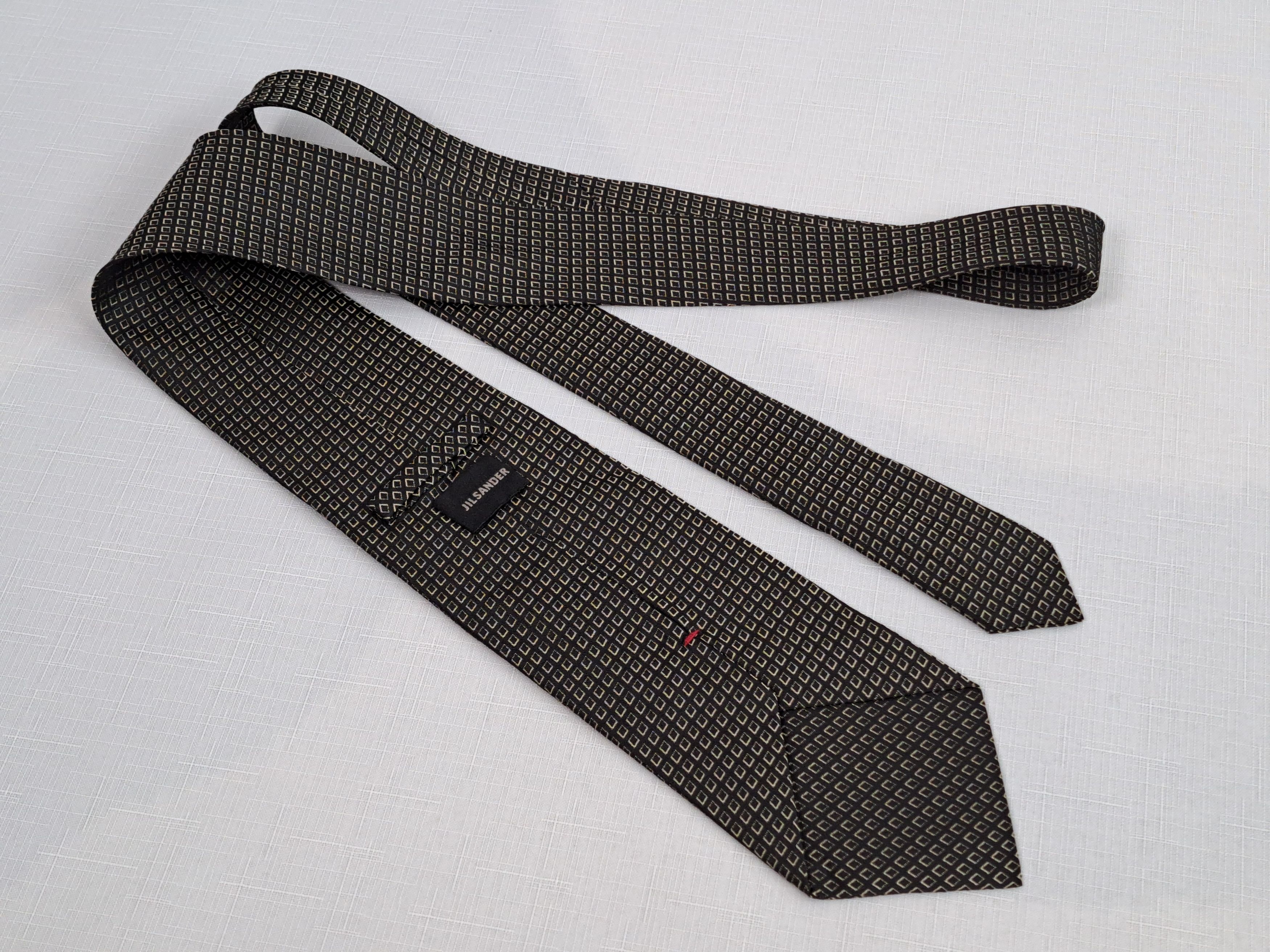 Jil Sander Jil Sander geometric pattern silk tie. Size ONE SIZE - 3 Thumbnail