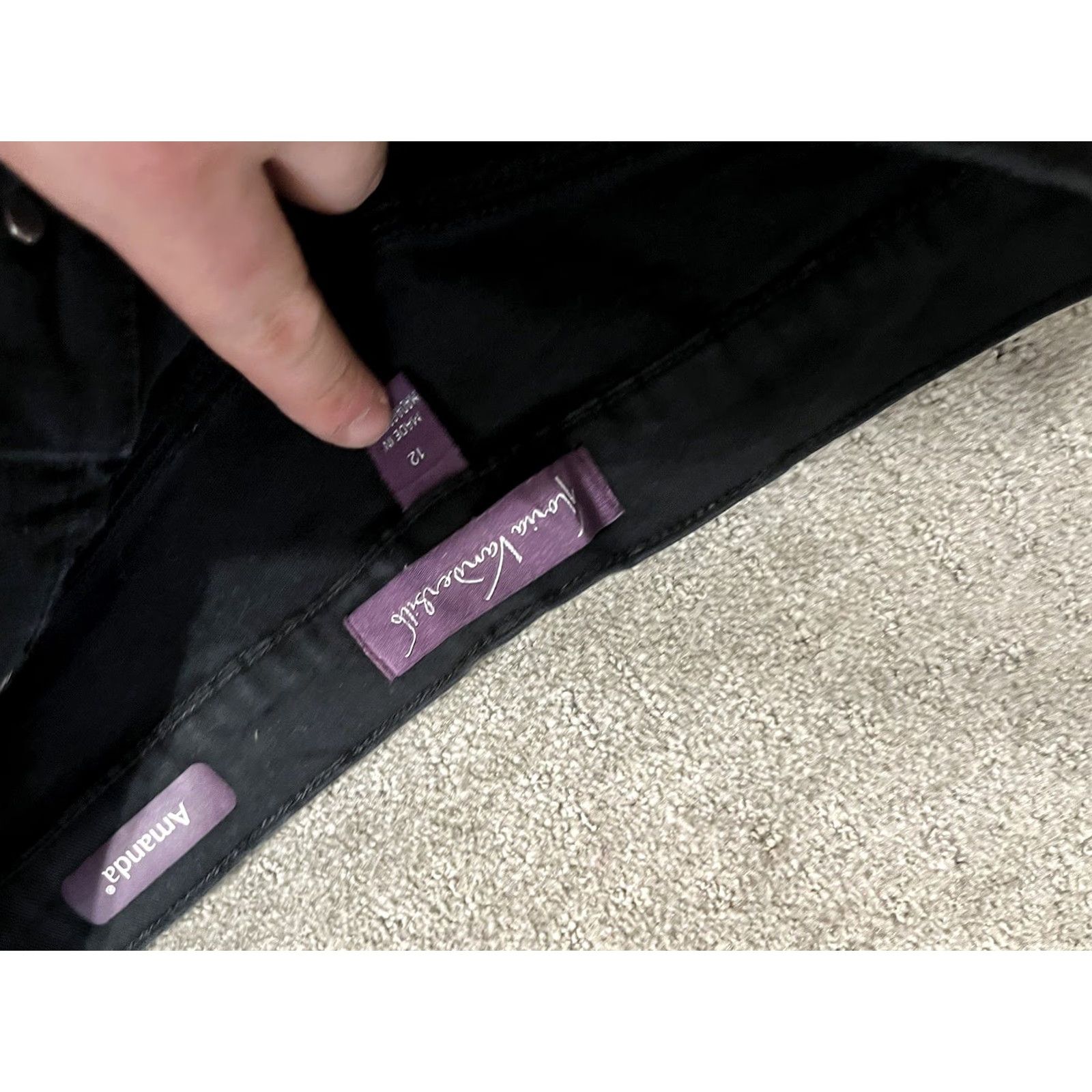 Gloria Vanderbilt Gloria Vanderbilt Jeans Women’s Black Denim Amanda Straight 12 Size 12 Regular Denim Size 34" / US 12 / IT 48 - 5 Thumbnail