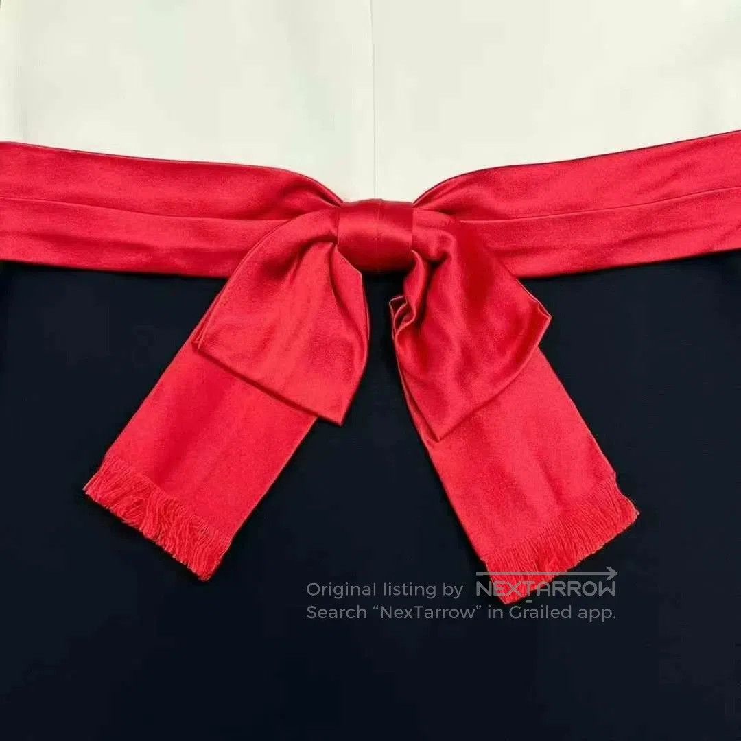 Gucci gucci silk blend dress with bow detail. Size L / US 10 / IT 46 - 4 Thumbnail