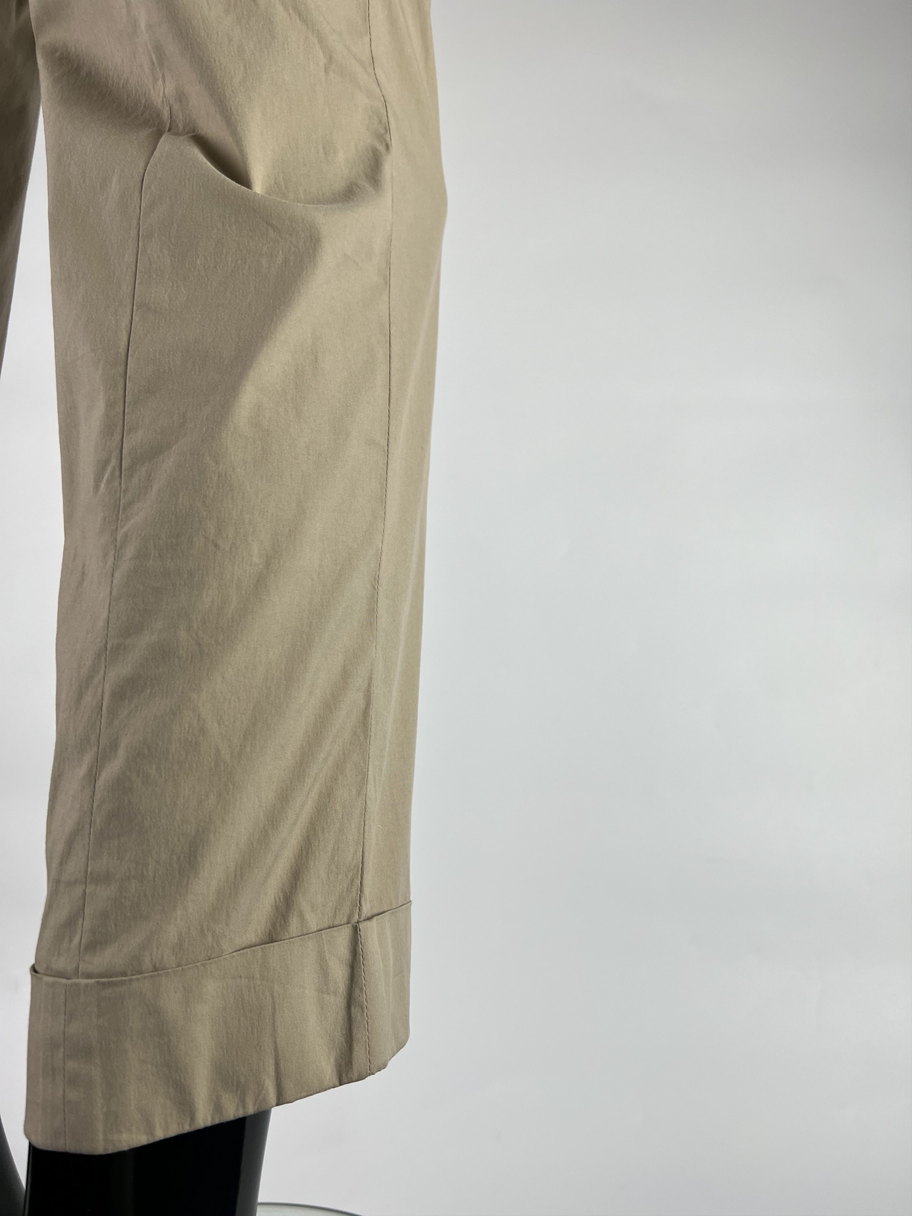 Prada Prada Women's Beige Cropped Chino Pants Size IT44 Size 30" / US 8 / IT 44 - 6 Thumbnail